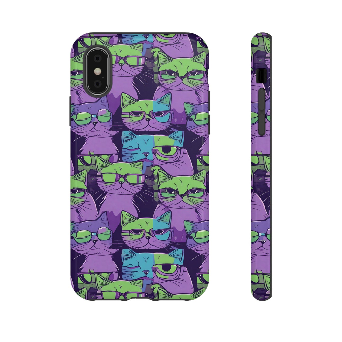 Hard Phone Case Cat Design for iPhone 15, 14,13,11,X,Google Pixel, Samsung Galaxy, Cat Lover Gift, Gift for Her.