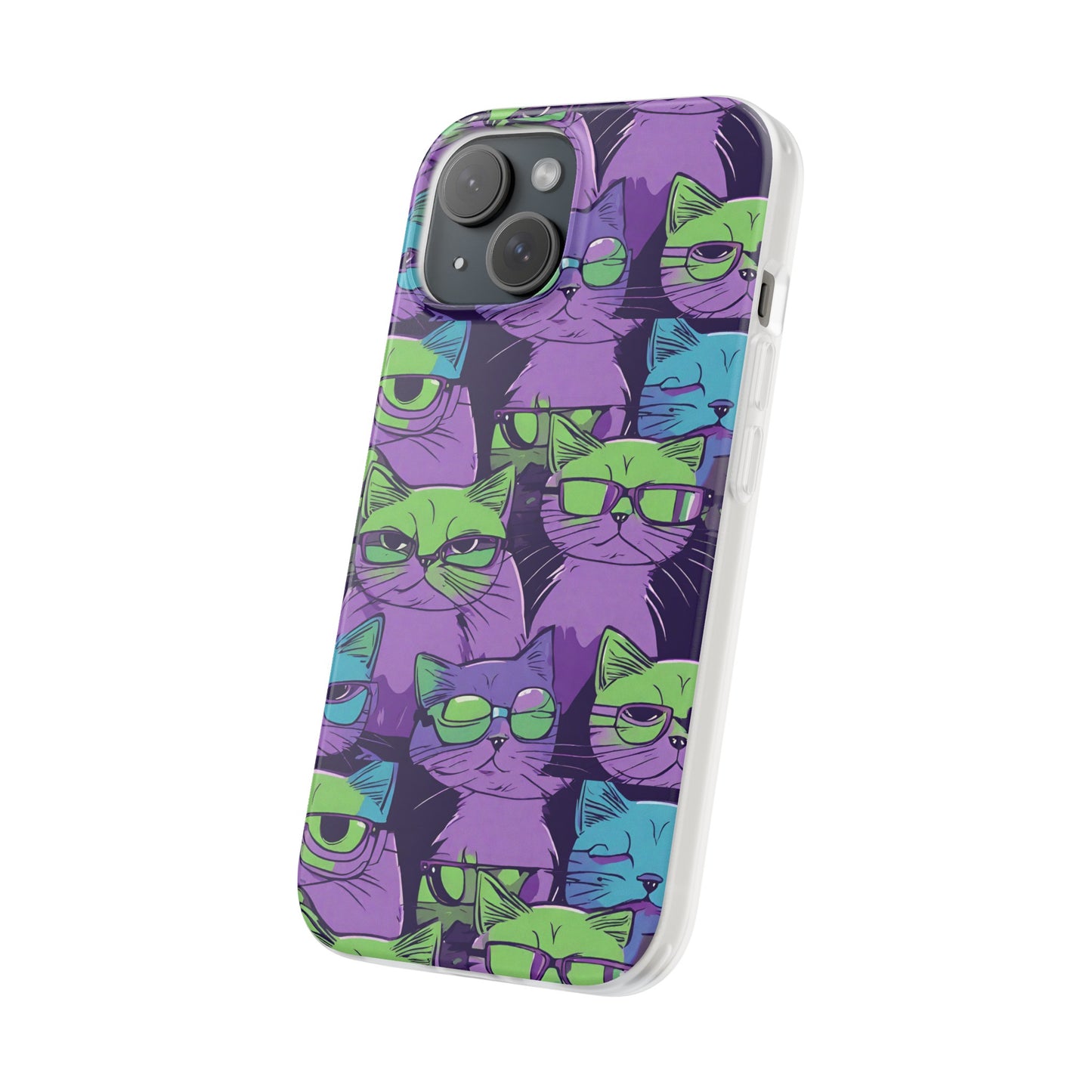 Flexi Cat Phone Case, iPhone 15 14 13 , Samsung Galaxy Pixel Protective Case,Cat Lover Gift, Cat Lover iPhone Case,