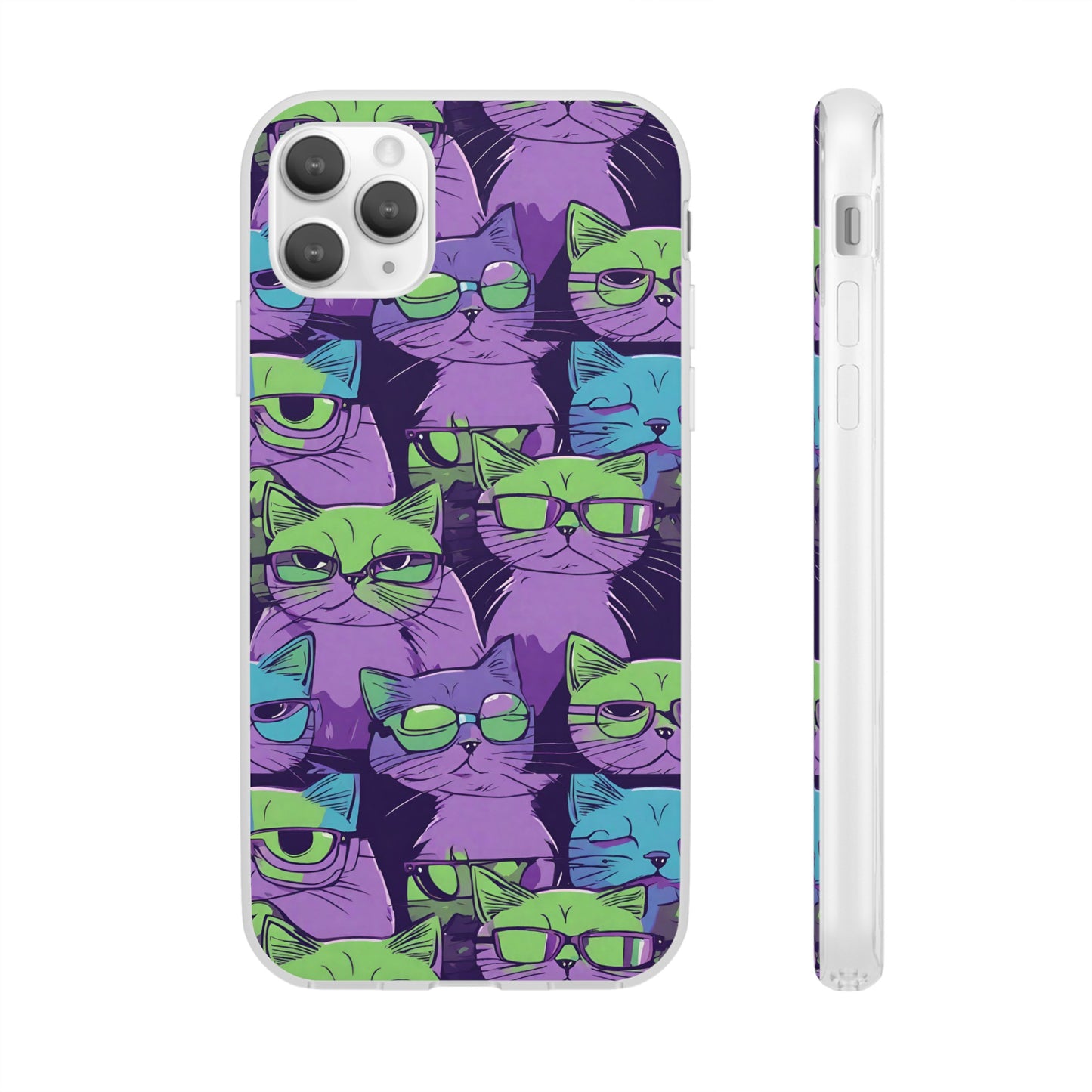 Flexi Cat Phone Case, iPhone 15 14 13 , Samsung Galaxy Pixel Protective Case,Cat Lover Gift, Cat Lover iPhone Case,