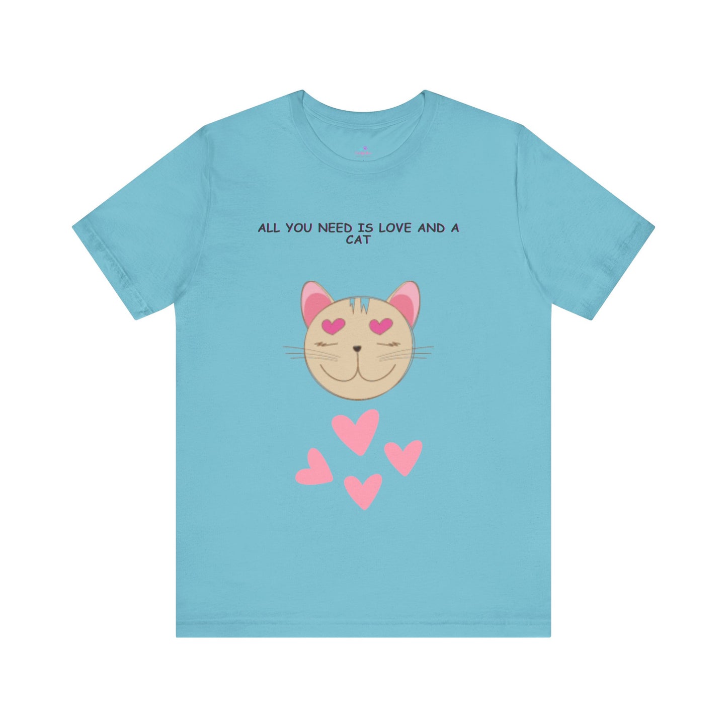 Kids Cat T-Shirt  All You Need is Love & a Cat Unisex Jersey Short Sleeve