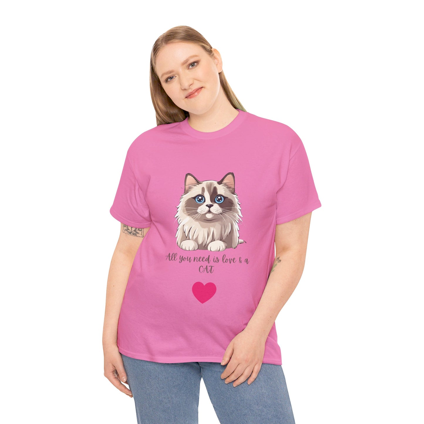 All You Need is Love and a Cat Ragdoll Unisex Jersey Short Sleeve Tee