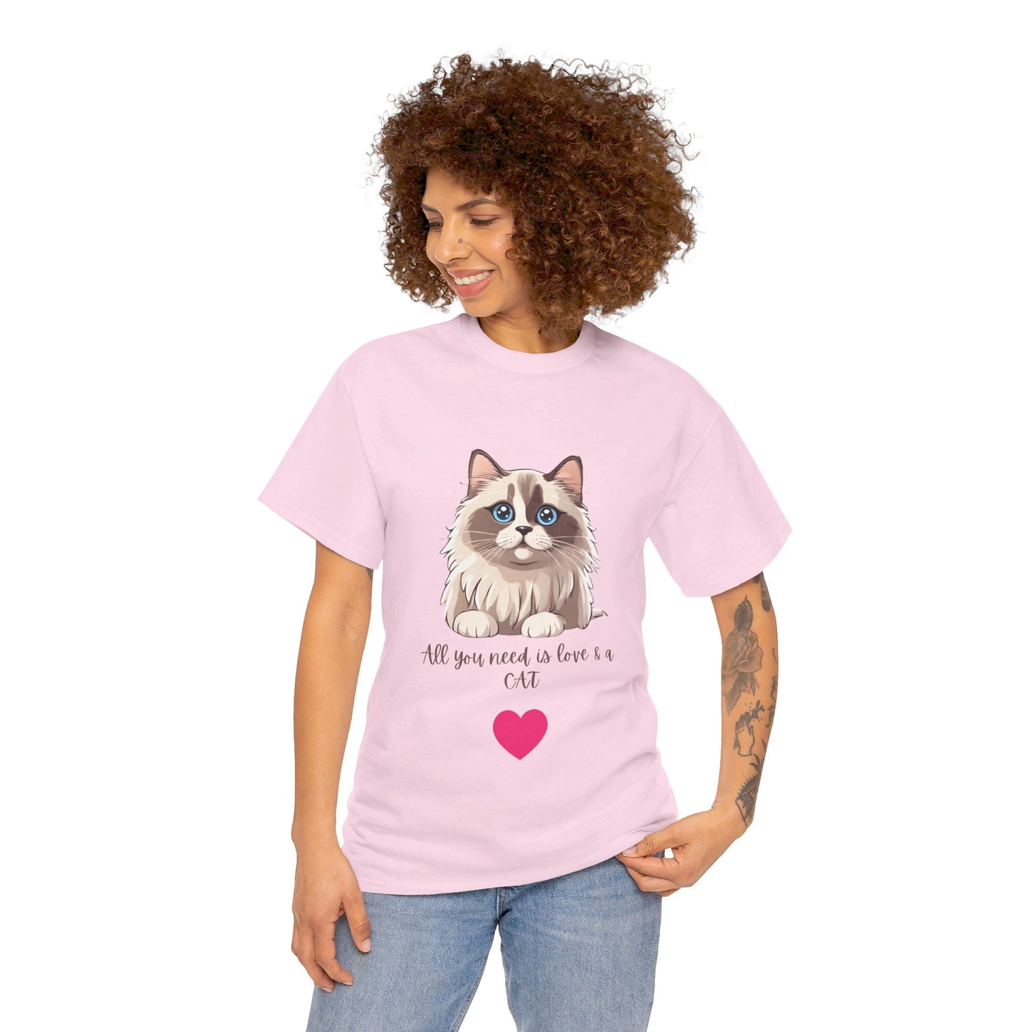 All You Need is Love and a Cat Ragdoll Unisex Jersey Short Sleeve Tee