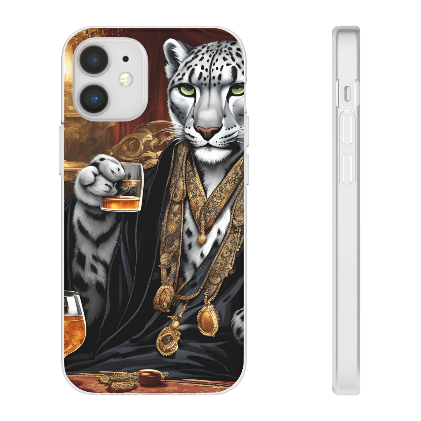 Flexi Whimsical Leopard case for iPhone 15,14,13,12,11,X,  Samsung Galaxy , Phone Cover, Cat Lover Gift, Gift for Him.