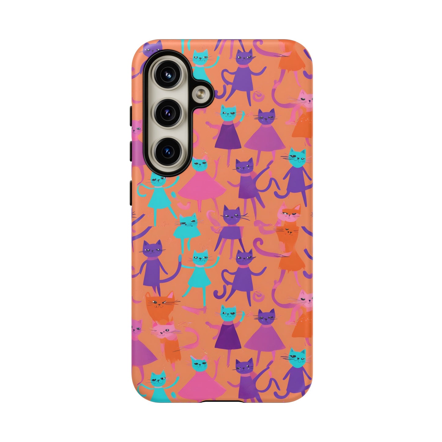 Hard Phone Case Orange Cat Multi case for iPhone, 15,14,13,12,11,X,Google Pixel, Samsung Galaxy. Gift for Her, Cat Lover Gift