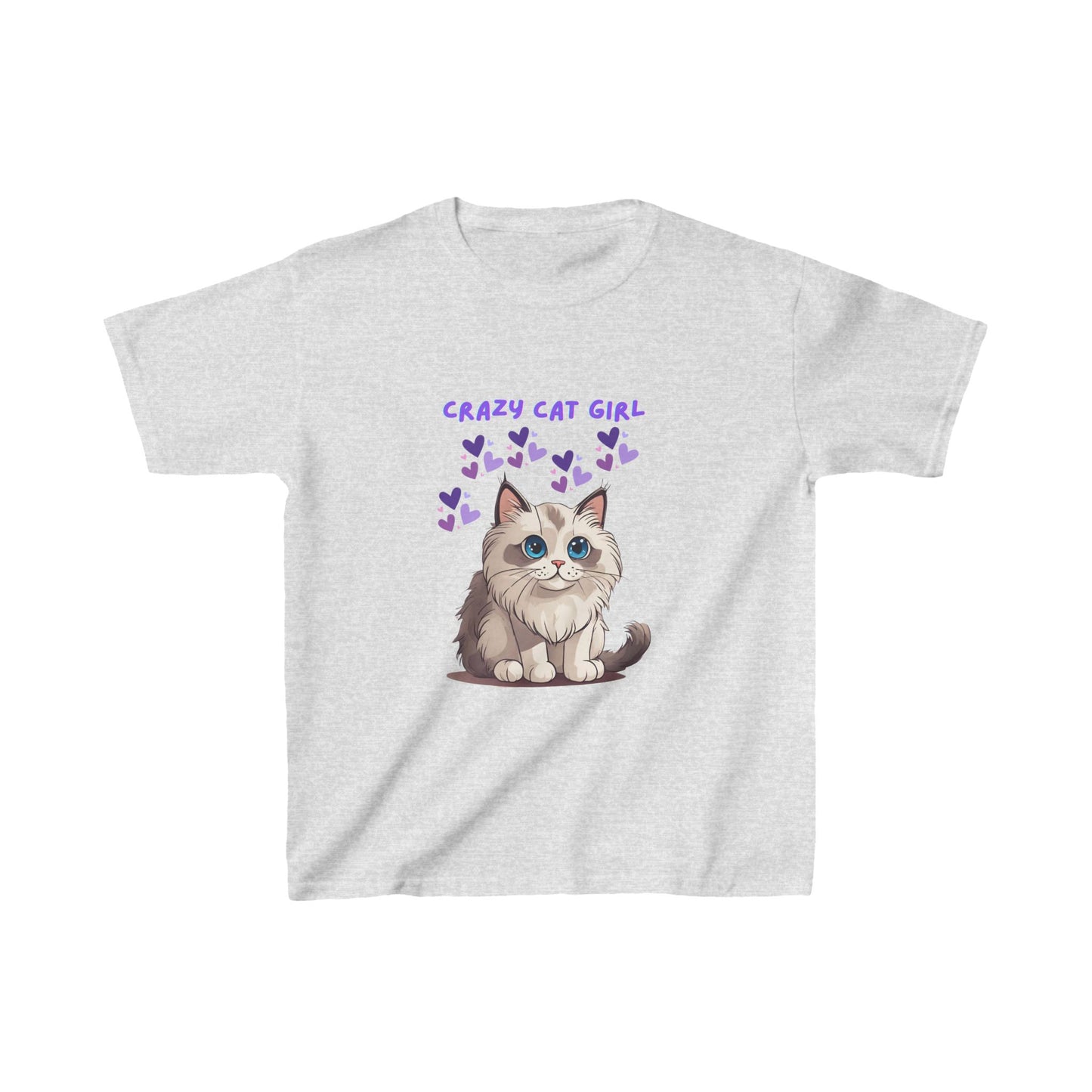 Crazy Cat Girl Shirt, Girl Cat Shirt, Cat Lover Girl Shirt, Cat Lover Kids Shirt, Animal Shirt for Girls, Gift for Girl, Kids Clothing