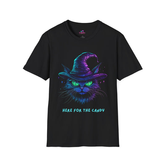 Cat Witch Here for the Candy T-Shirt