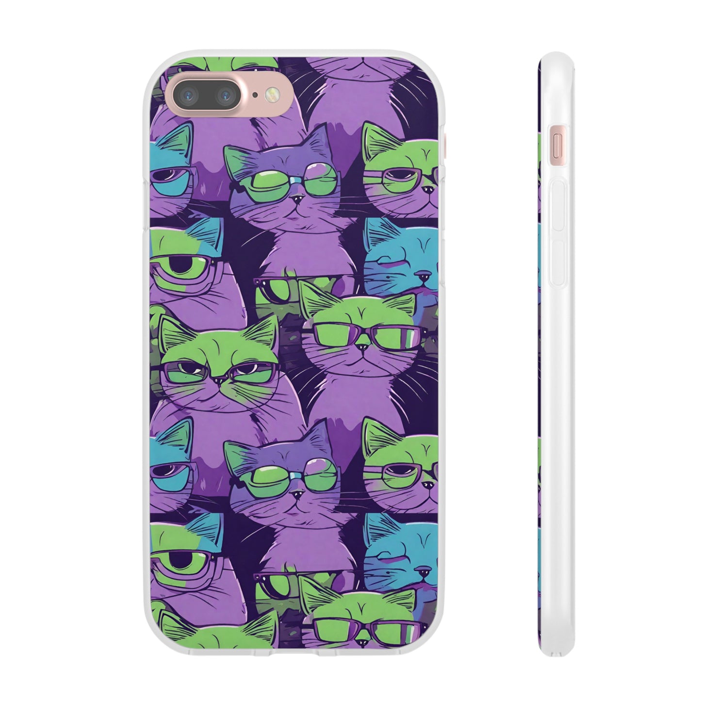 Flexi Cat Phone Case, iPhone 15 14 13 , Samsung Galaxy Pixel Protective Case,Cat Lover Gift, Cat Lover iPhone Case,