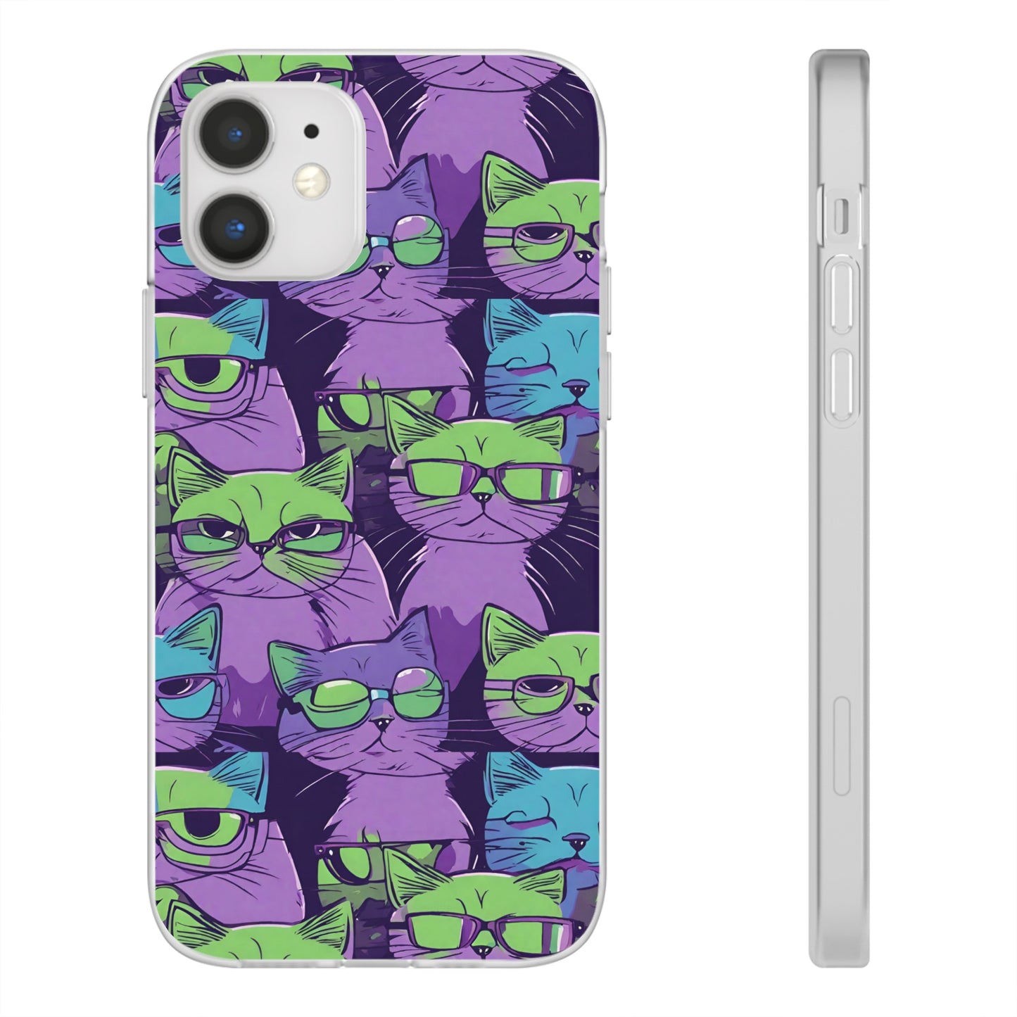 Flexi Cat Phone Case, iPhone 15 14 13 , Samsung Galaxy Pixel Protective Case,Cat Lover Gift, Cat Lover iPhone Case,