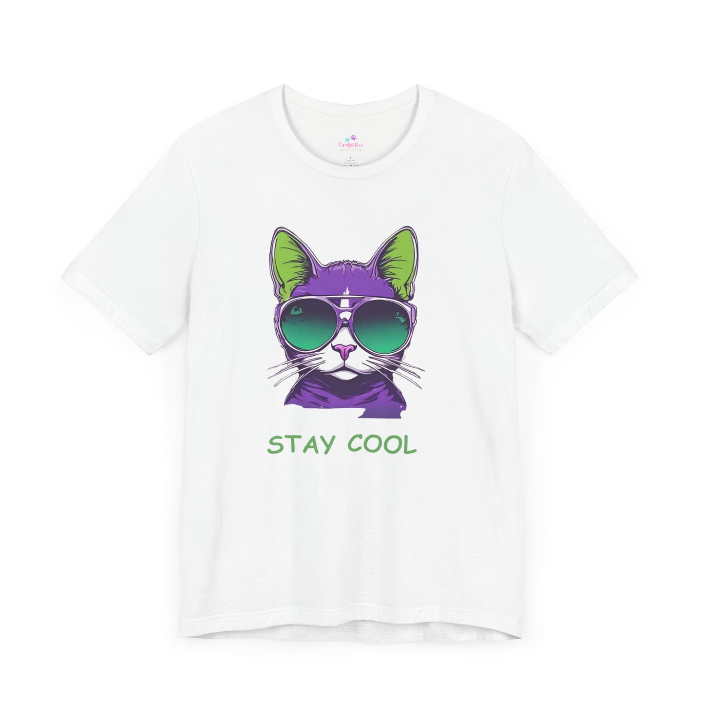 Cat T-Shirt Stay Cool Unisex Jersey Short Sleeve Cat T-Shirt