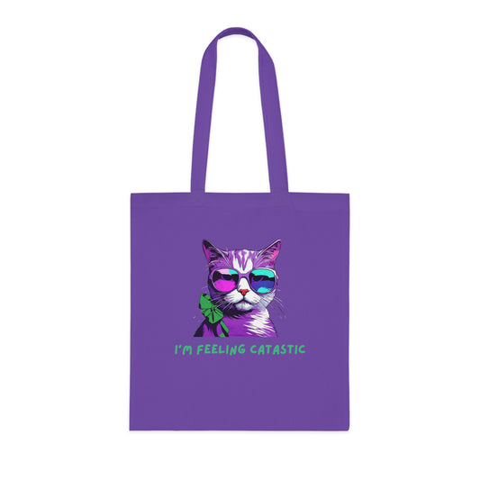 Cotton Tote Cute Sassy I'm Feeling Catastic Cotton Tote