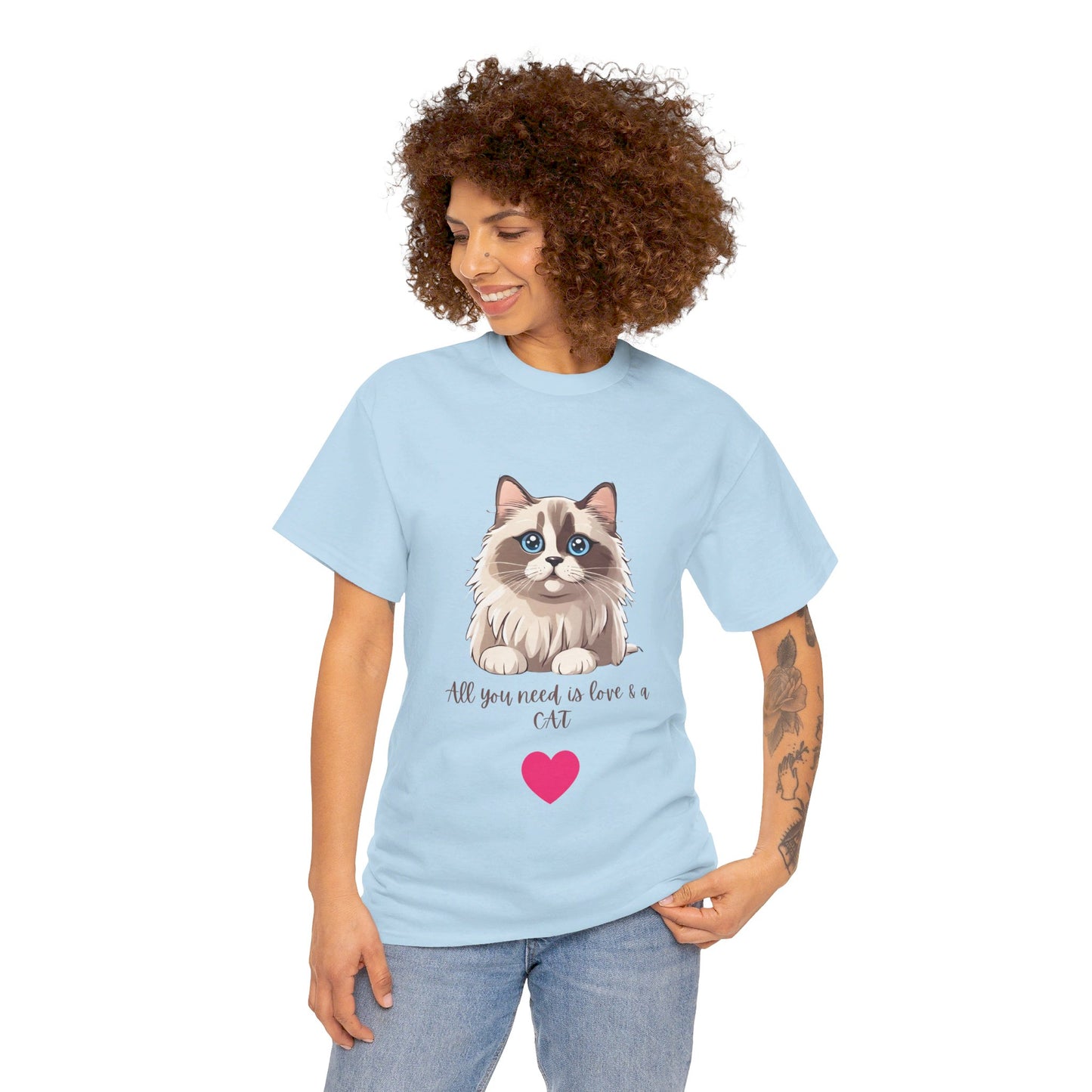 All You Need is Love and a Cat Ragdoll Unisex Jersey Short Sleeve Tee