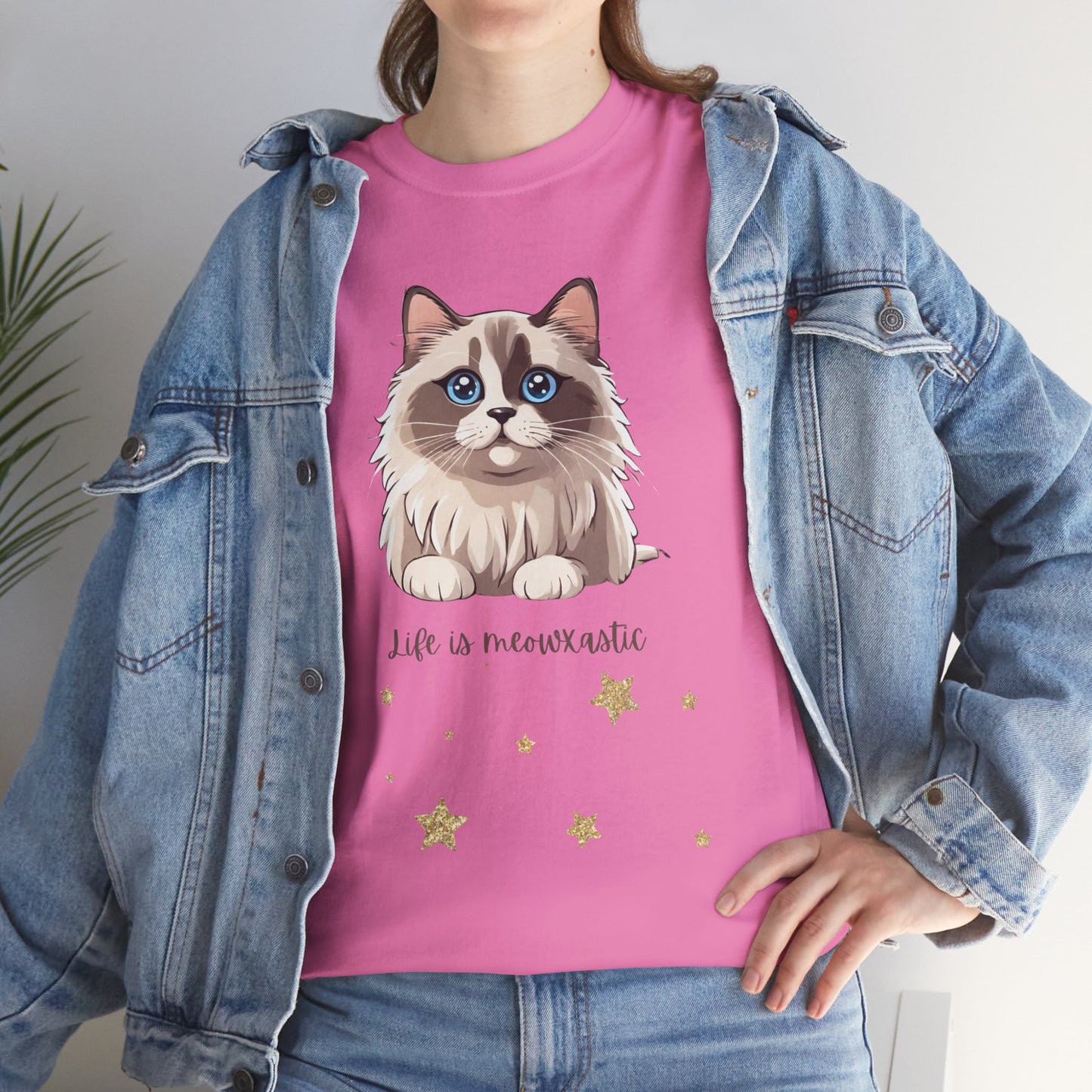 Cat T-Shirt Life is Meowtastic Unisex Jersey Short Sleeve Tee