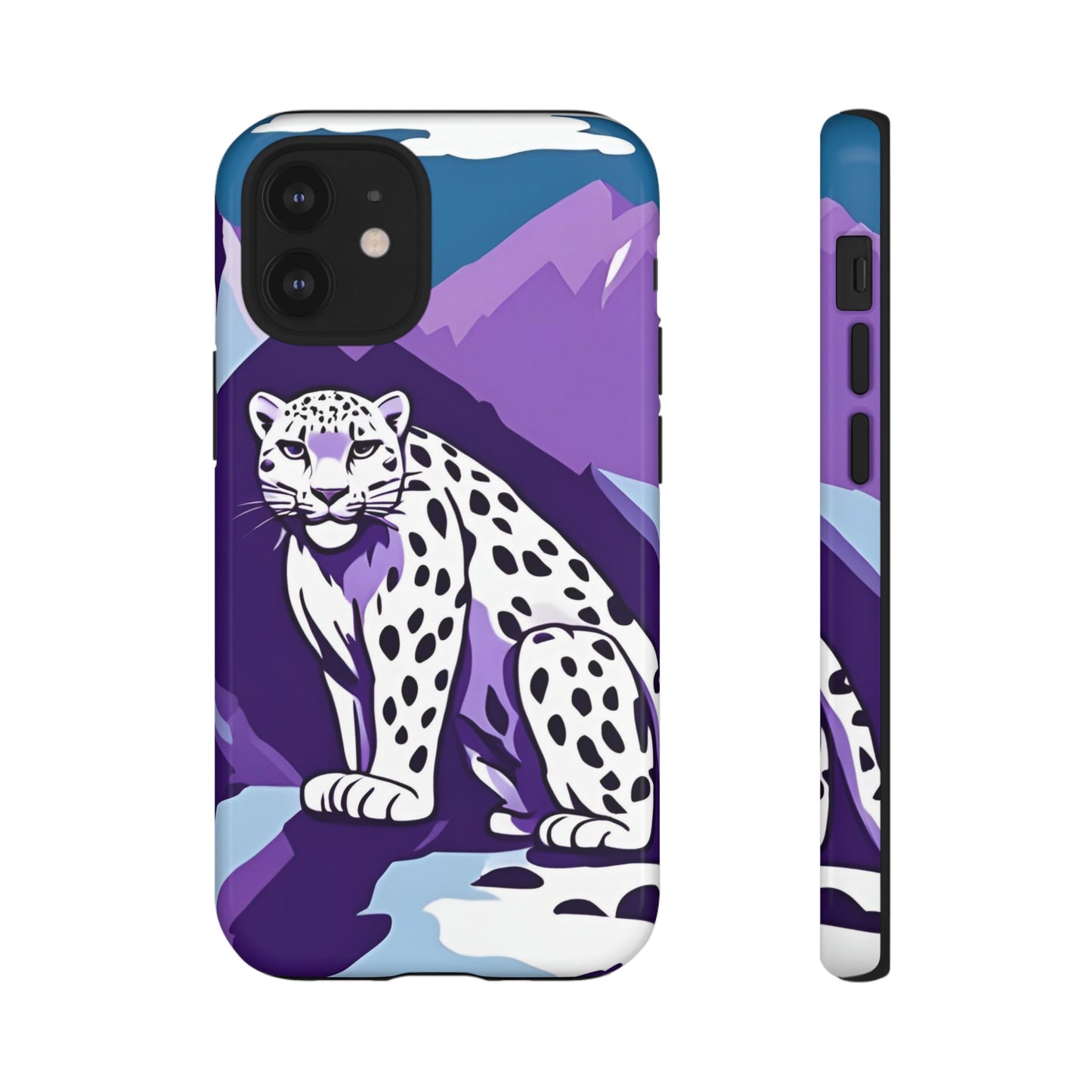 Hard Protective Phone Case,Whimsical Snow Leopard Phone Case, Cat Lover Gift, Gift for her , Gift for him,Gift for Mom, Gift for Dad