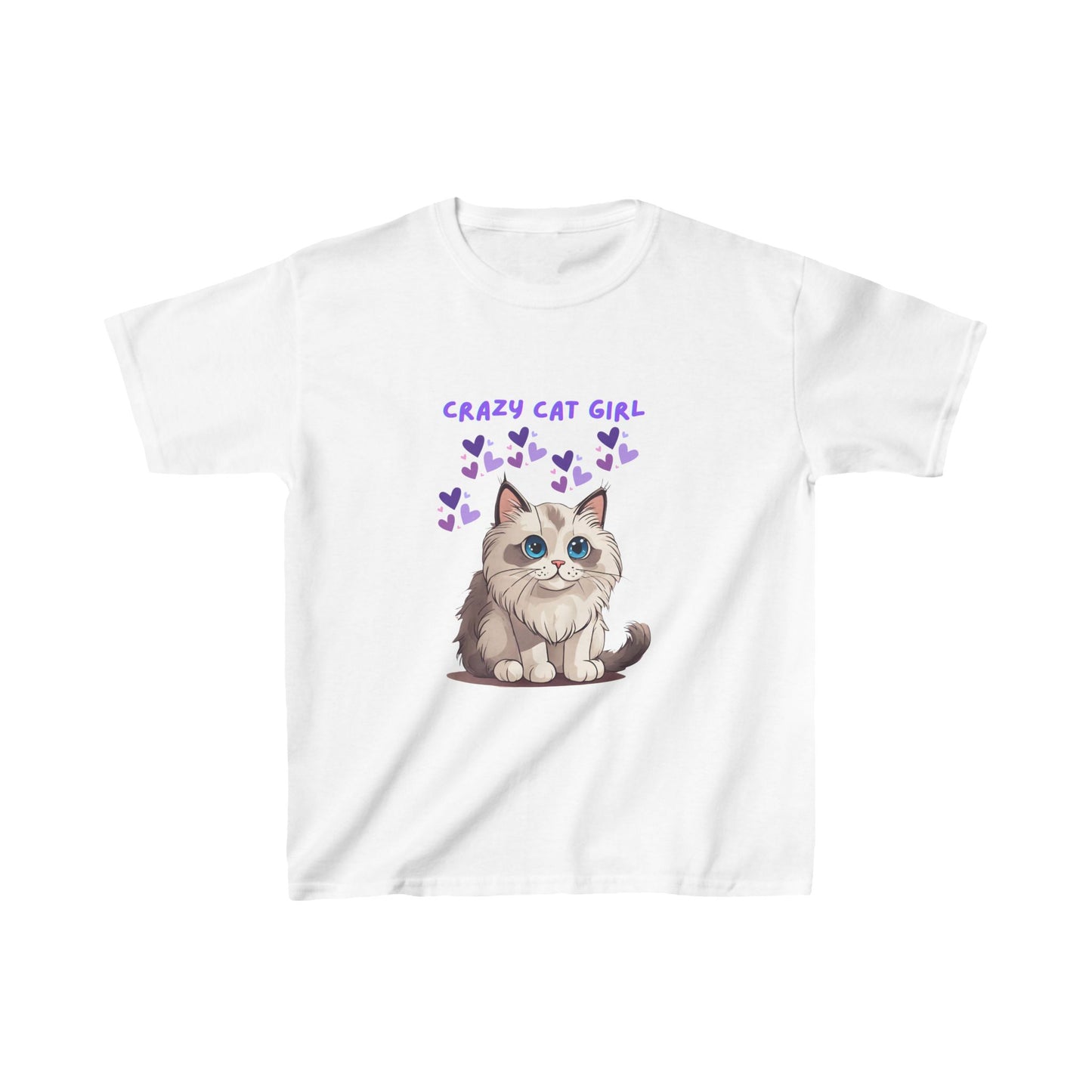 Crazy Cat Girl Shirt, Girl Cat Shirt, Cat Lover Girl Shirt, Cat Lover Kids Shirt, Animal Shirt for Girls, Gift for Girl, Kids Clothing