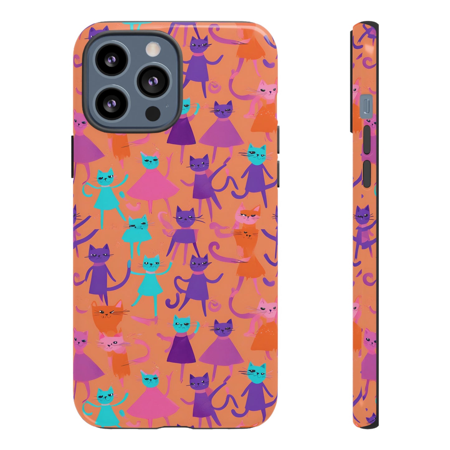 Hard Phone Case Orange Cat Multi case for iPhone, 15,14,13,12,11,X,Google Pixel, Samsung Galaxy. Gift for Her, Cat Lover Gift