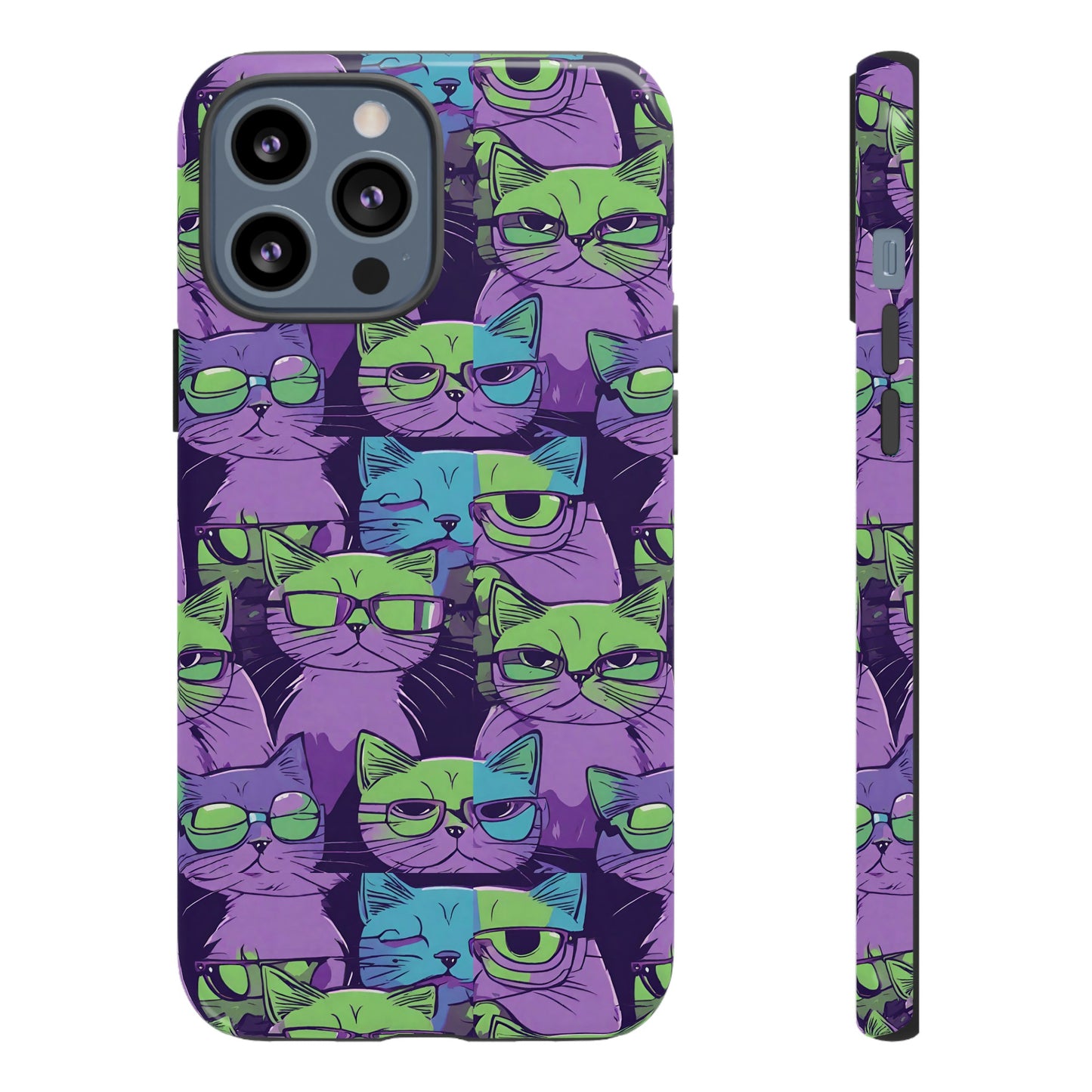 Hard Phone Case Cat Design for iPhone 15, 14,13,11,X,Google Pixel, Samsung Galaxy, Cat Lover Gift, Gift for Her.