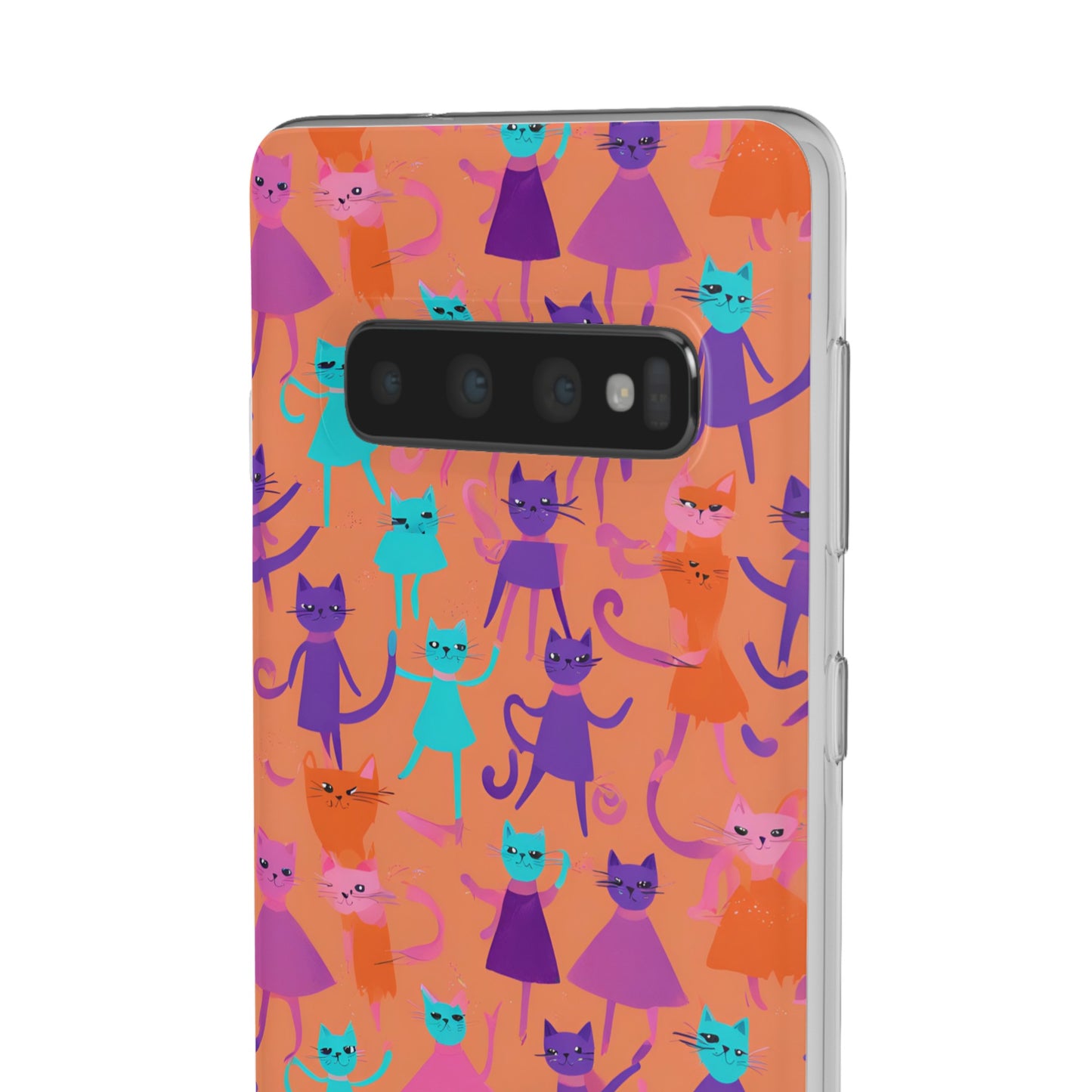 Flexi Cat Phone Case, iPhone 15 14 13 , Samsung Galaxy Pixel Protective Case,Cat Lover Gift, Cat Lover Phone Case, Gift for Her, Gift for Kids