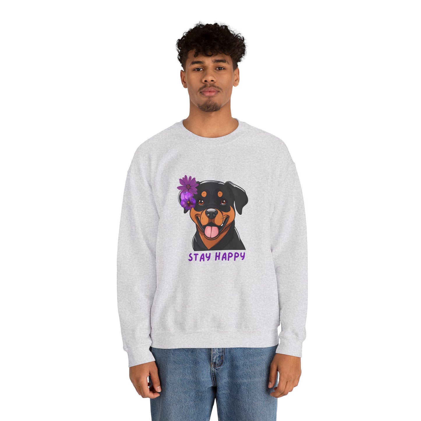 Dog Sweatshirt Cute Rottweiler Dog Lover Unisex Heavy Blend™ Crewneck Sweatshirt