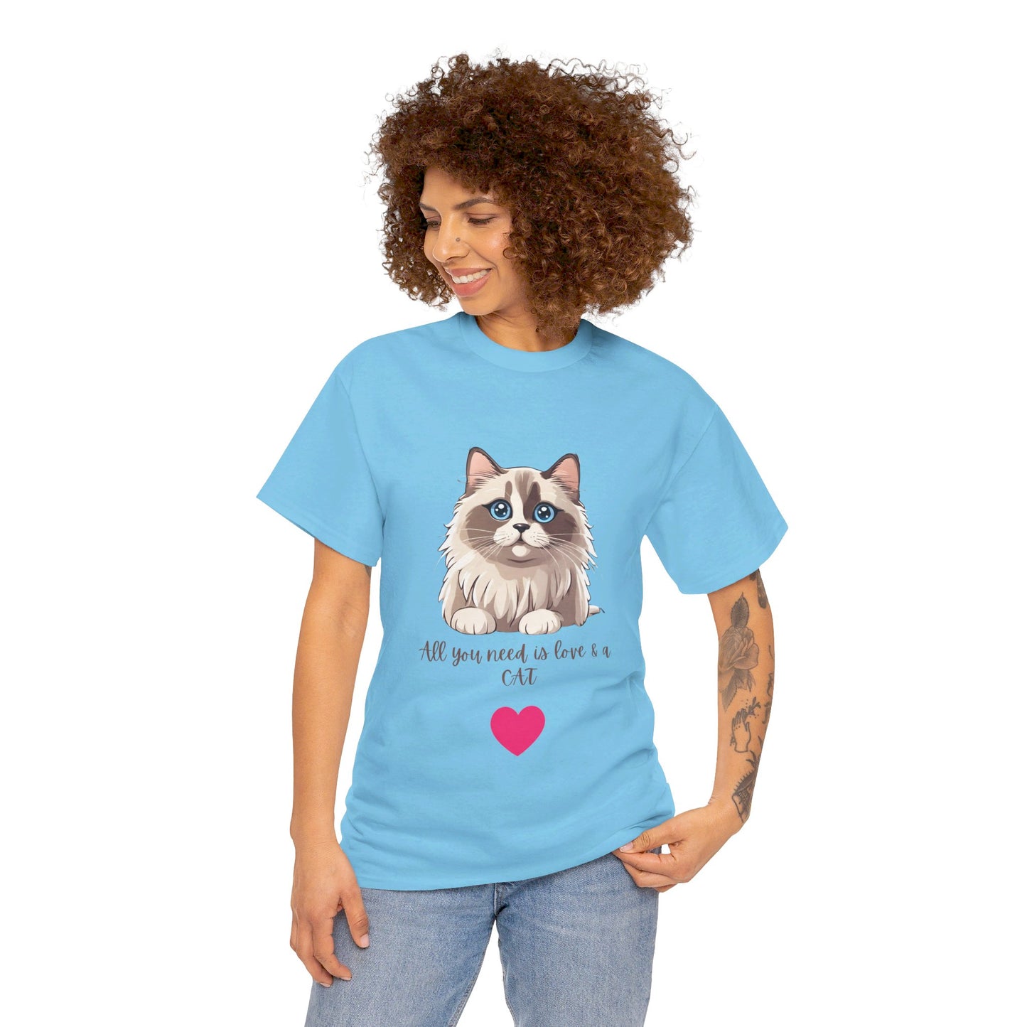 All You Need is Love and a Cat Ragdoll Unisex Jersey Short Sleeve Tee