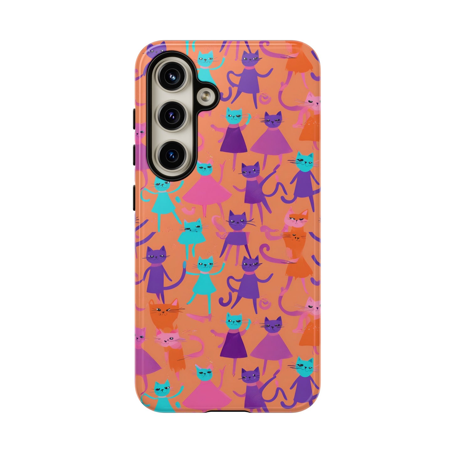 Hard Phone Case Orange Cat Multi case for iPhone, 15,14,13,12,11,X,Google Pixel, Samsung Galaxy. Gift for Her, Cat Lover Gift