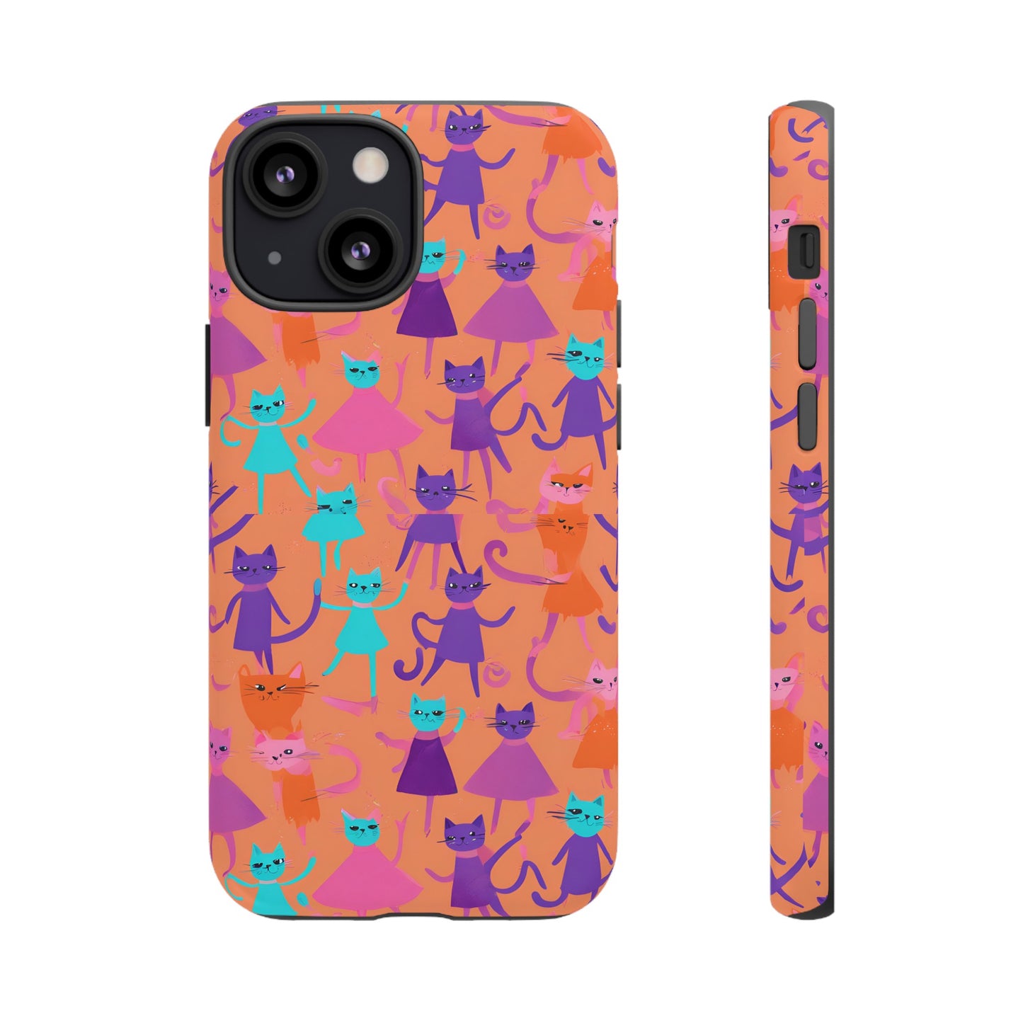 Hard Phone Case Orange Cat Multi case for iPhone, 15,14,13,12,11,X,Google Pixel, Samsung Galaxy. Gift for Her, Cat Lover Gift