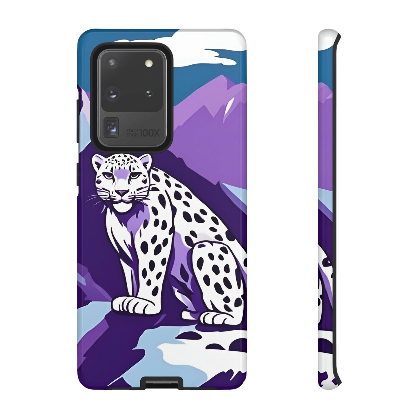 Hard Protective Phone Case,Whimsical Snow Leopard Phone Case, Cat Lover Gift, Gift for her , Gift for him,Gift for Mom, Gift for Dad