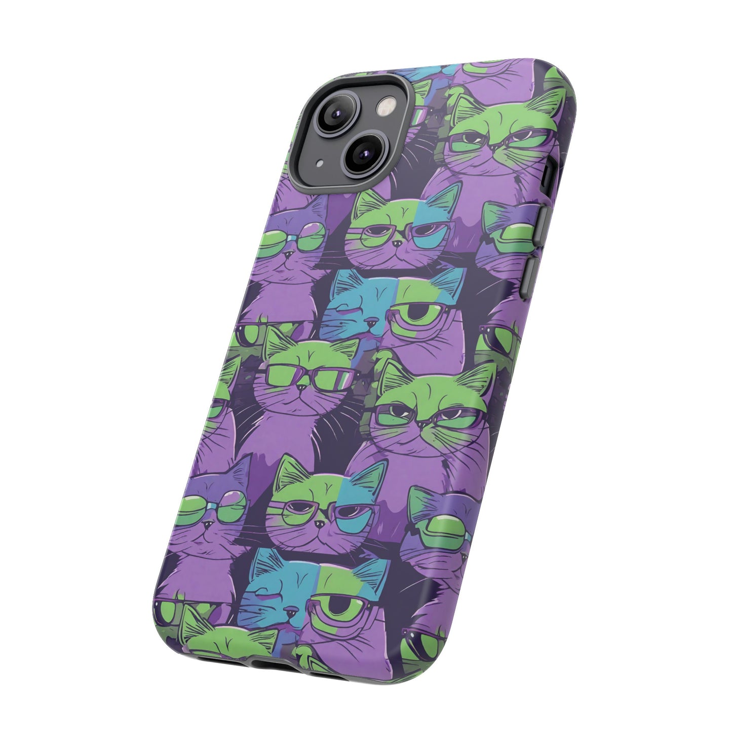 Hard Phone Case Cat Design for iPhone 15, 14,13,11,X,Google Pixel, Samsung Galaxy, Cat Lover Gift, Gift for Her.