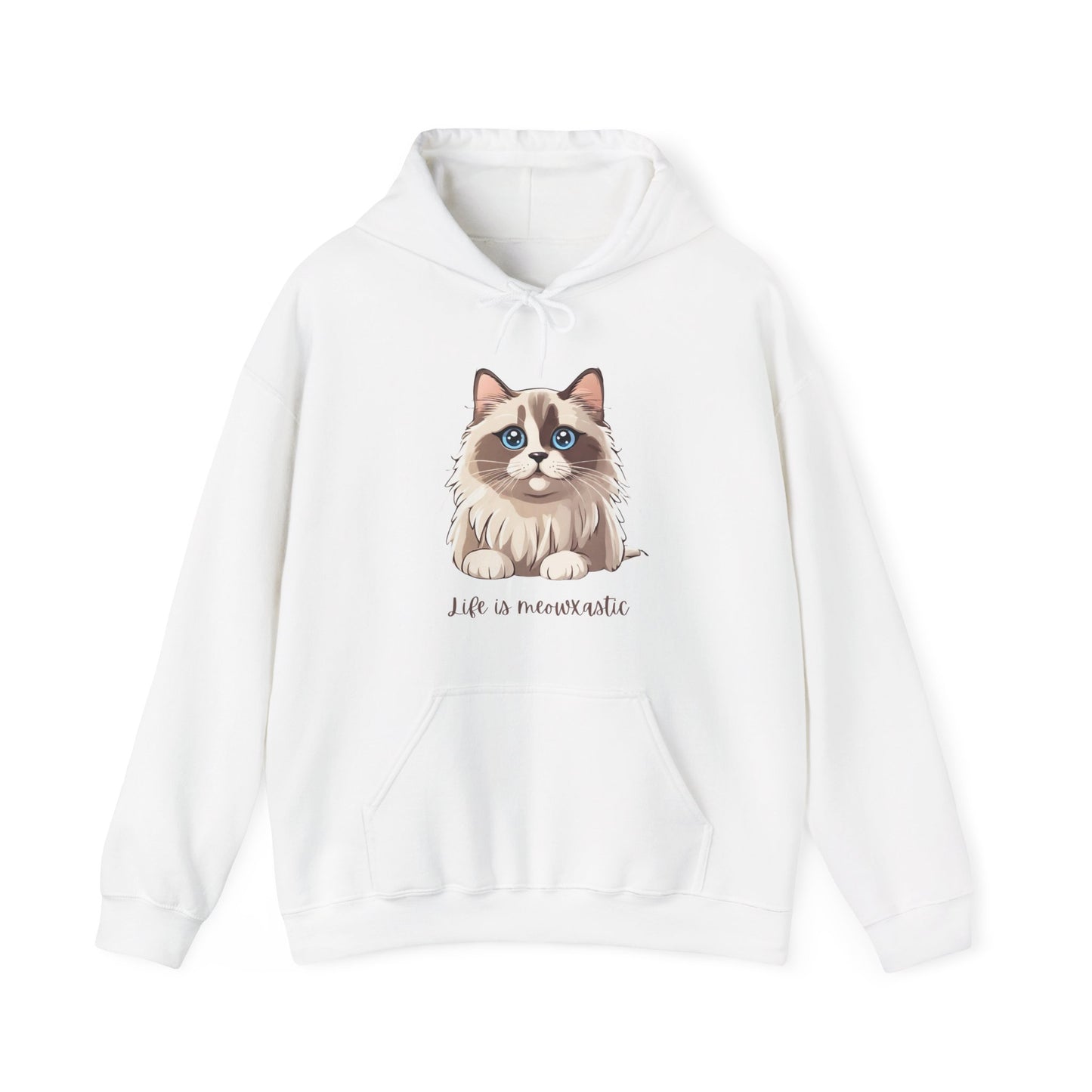 Cute Ragdoll Life is Meowtastic Unisex Heavy Blend™ Hooded Sweatshirt