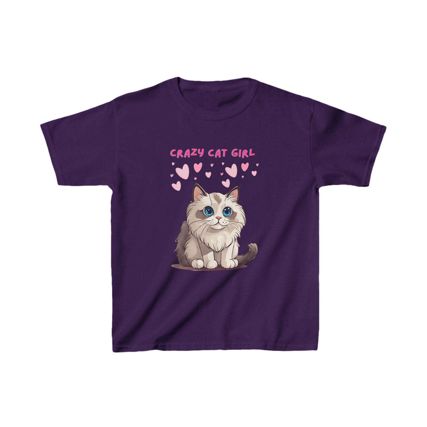 Crazy Cat Girl, Cat Shirt, Cat Lover Girl Shirt, Cat Lover Girl Gift, Gift for Cat Lover Girl, Kids' Gift, Gift for Cat Lover Girl