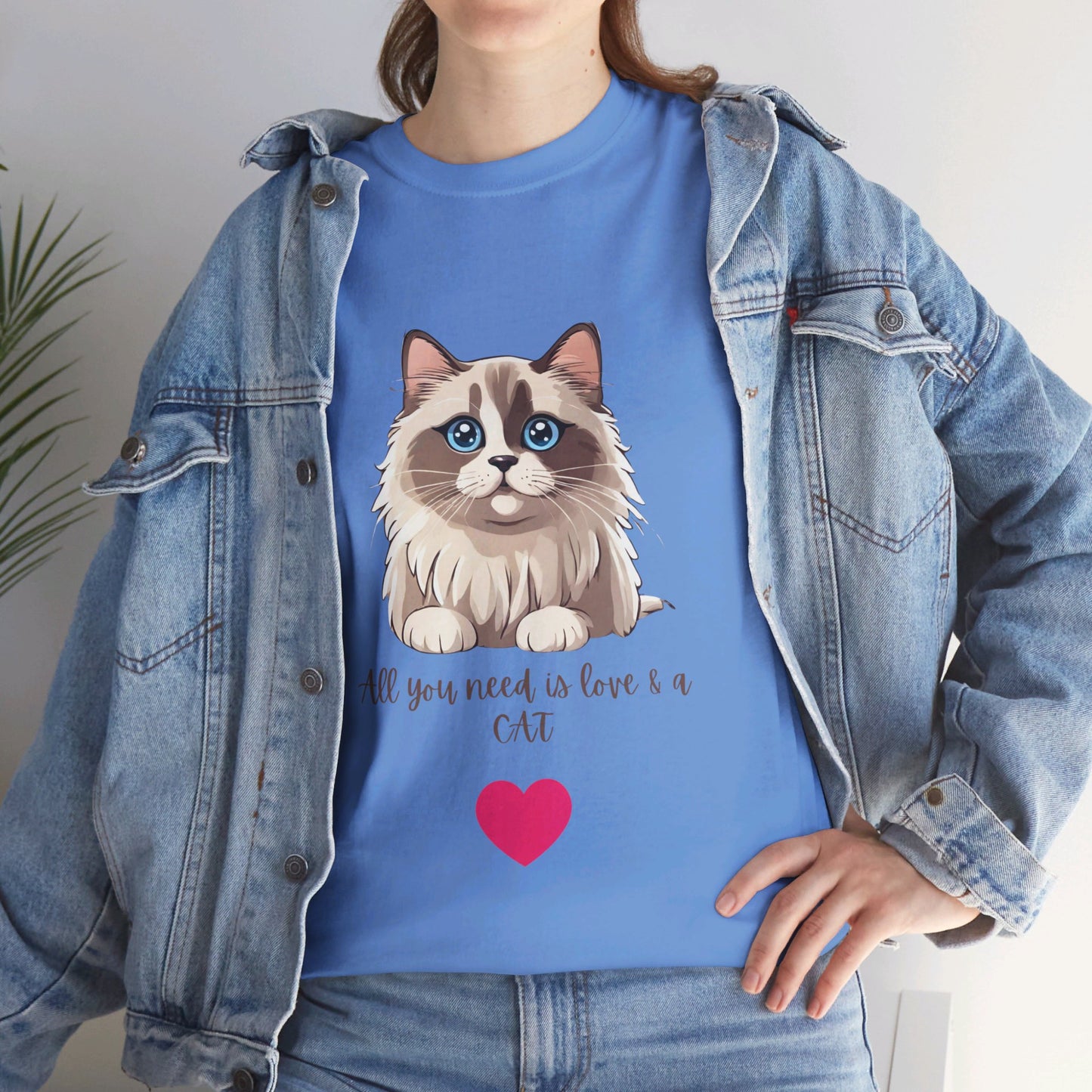 All You Need is Love and a Cat Ragdoll Unisex Jersey Short Sleeve Tee