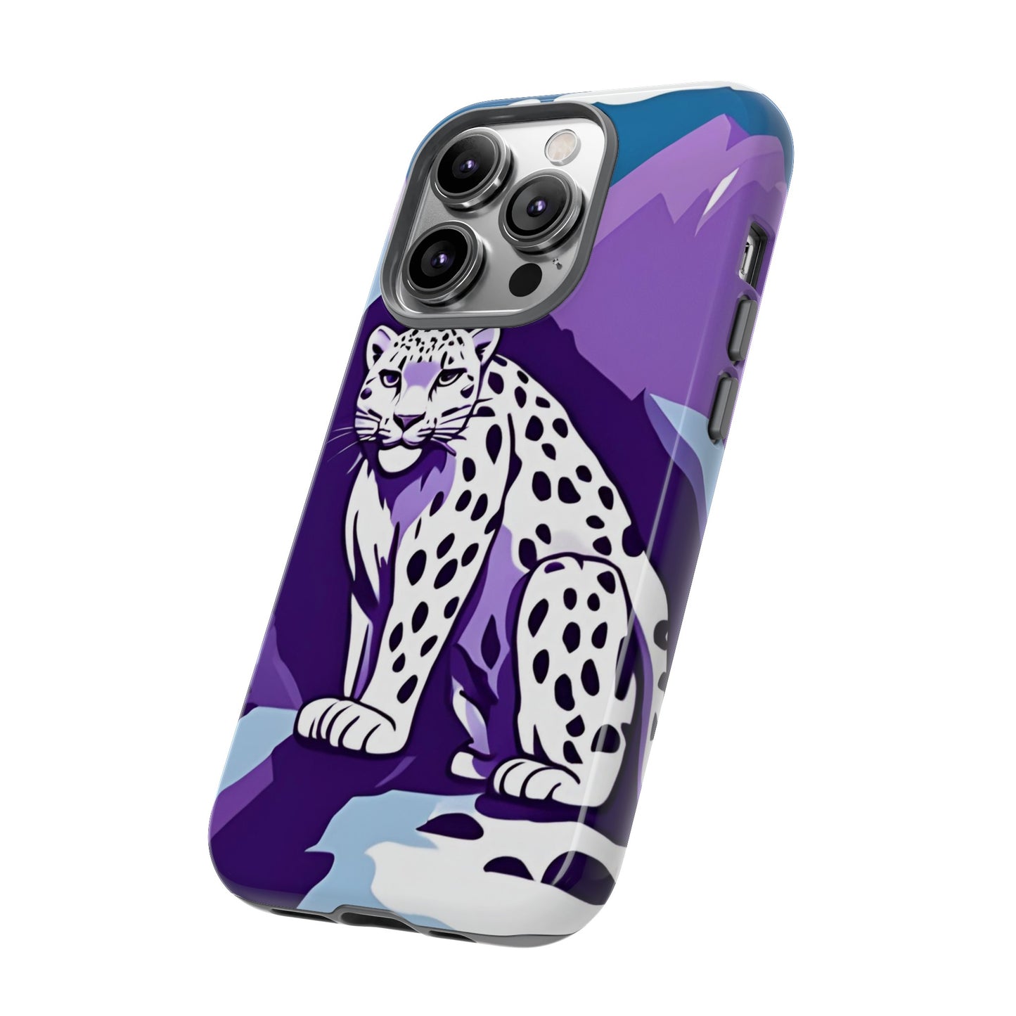 Hard Protective Phone Case,Whimsical Snow Leopard Phone Case, Cat Lover Gift, Gift for her , Gift for him,Gift for Mom, Gift for Dad