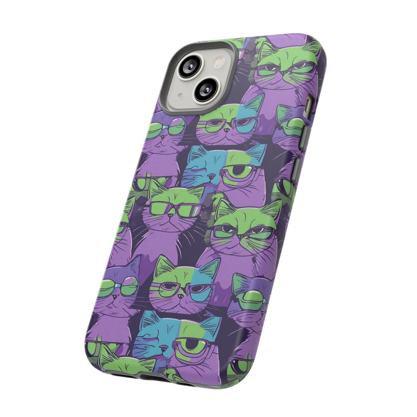 Hard Phone Case Cat Design for iPhone 15, 14,13,11,X,Google Pixel, Samsung Galaxy, Cat Lover Gift, Gift for Her.