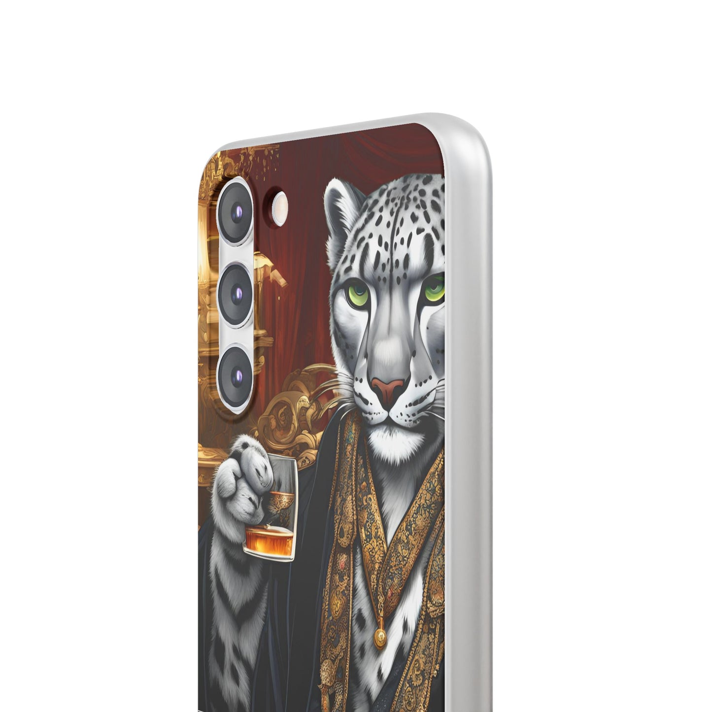 Flexi Whimsical Leopard case for iPhone 15,14,13,12,11,X,  Samsung Galaxy , Phone Cover, Cat Lover Gift, Gift for Him.