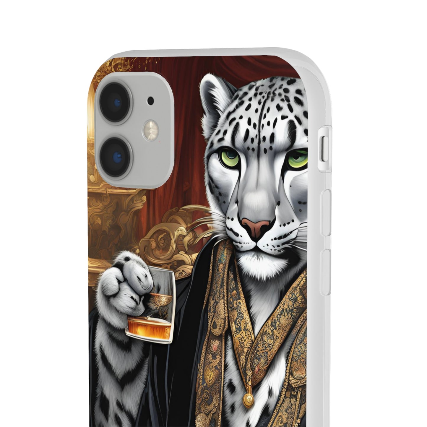 Flexi Whimsical Leopard case for iPhone 15,14,13,12,11,X,  Samsung Galaxy , Phone Cover, Cat Lover Gift, Gift for Him.