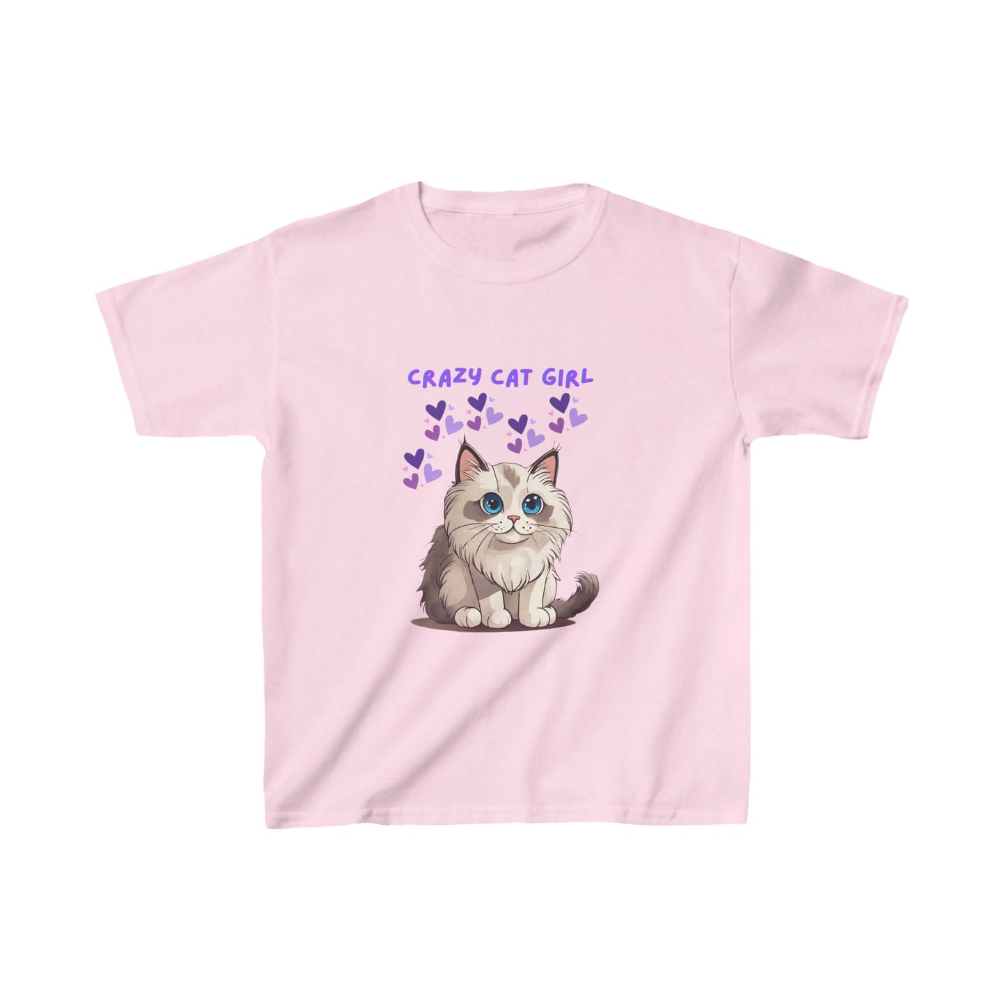 Crazy Cat Girl Shirt, Girl Cat Shirt, Cat Lover Girl Shirt, Cat Lover Kids Shirt, Animal Shirt for Girls, Gift for Girl, Kids Clothing