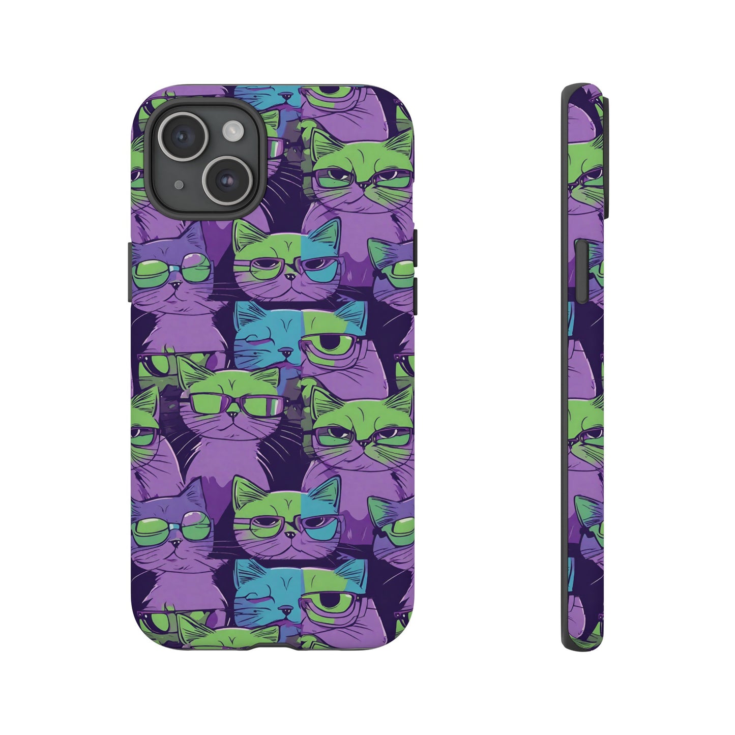 Hard Phone Case Cat Design for iPhone 15, 14,13,11,X,Google Pixel, Samsung Galaxy, Cat Lover Gift, Gift for Her.