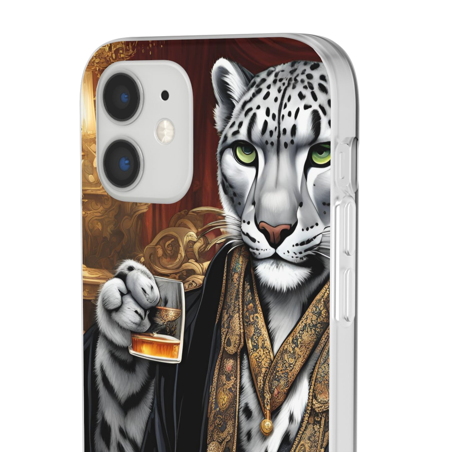 Flexi Whimsical Leopard case for iPhone 15,14,13,12,11,X,  Samsung Galaxy , Phone Cover, Cat Lover Gift, Gift for Him.