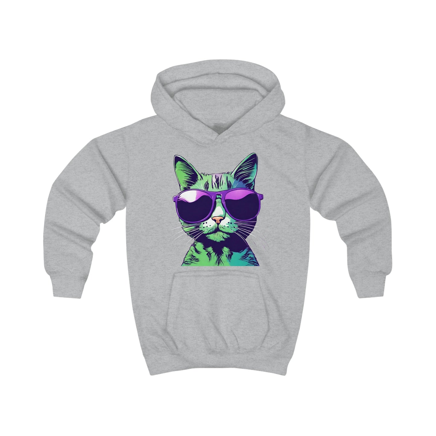 Kids Hoodie Cool Cat with Sunglasses