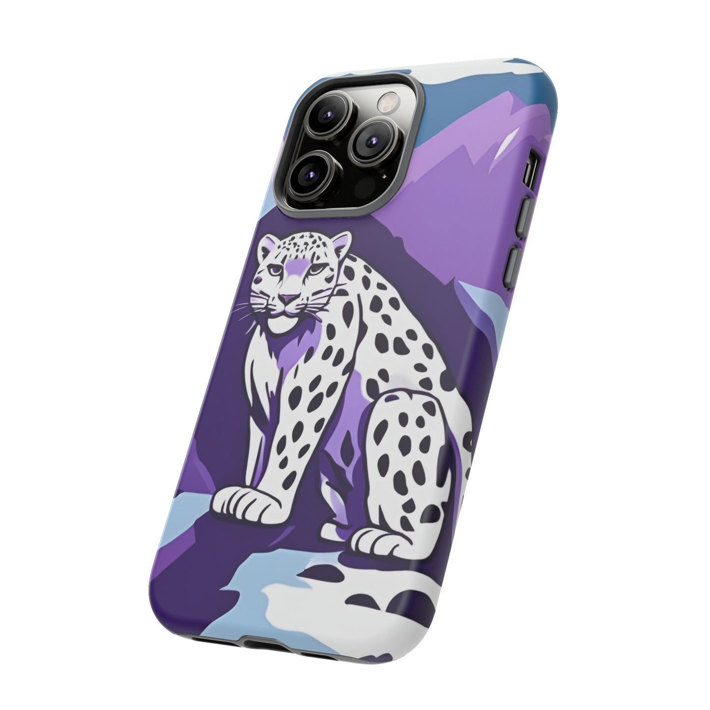 Hard Protective Phone Case,Whimsical Snow Leopard Phone Case, Cat Lover Gift, Gift for her , Gift for him,Gift for Mom, Gift for Dad