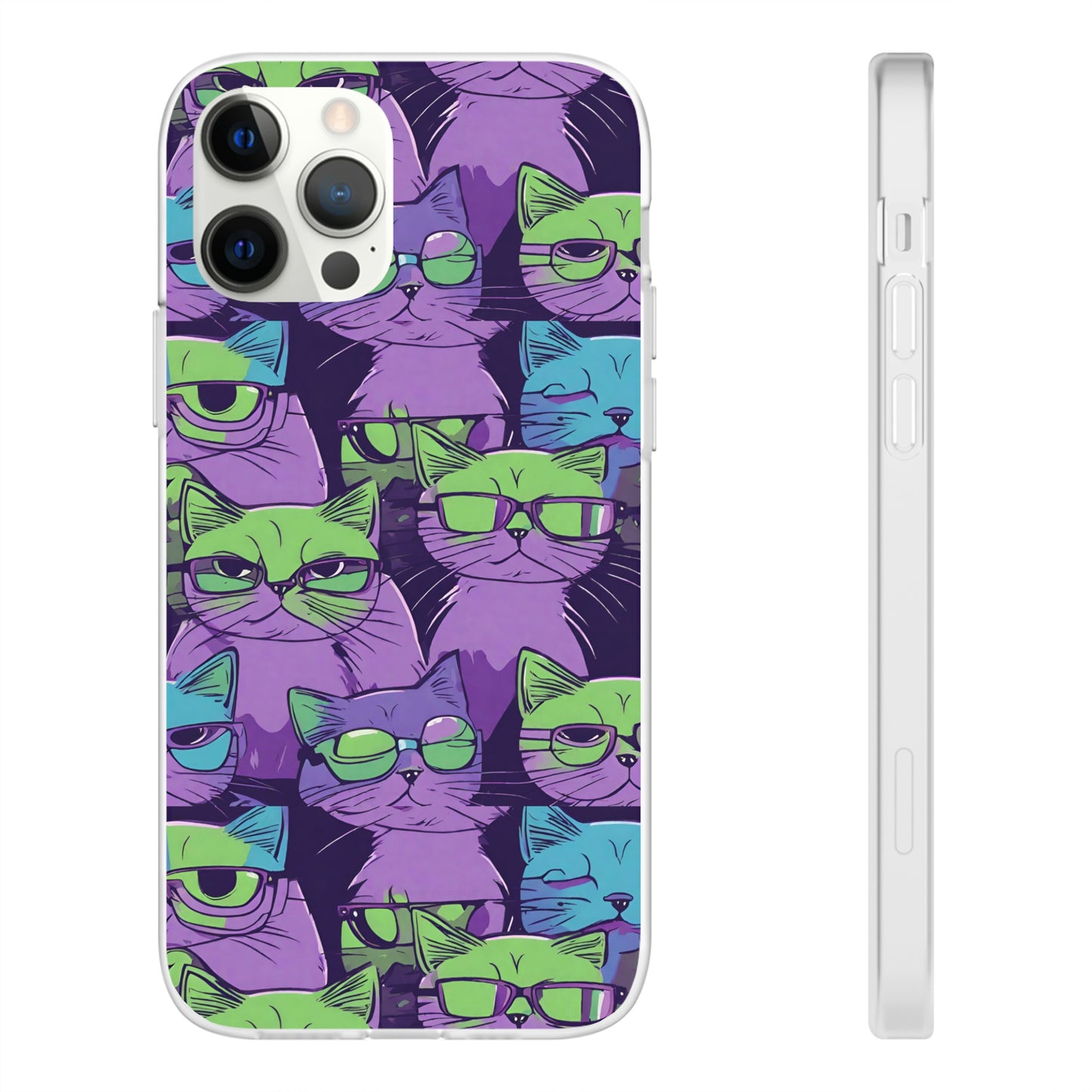 Flexi Cat Phone Case, iPhone 15 14 13 , Samsung Galaxy Pixel Protective Case,Cat Lover Gift, Cat Lover iPhone Case,