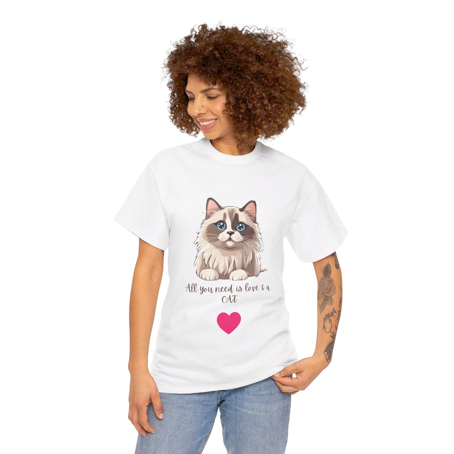 All You Need is Love and a Cat Ragdoll Unisex Jersey Short Sleeve Tee