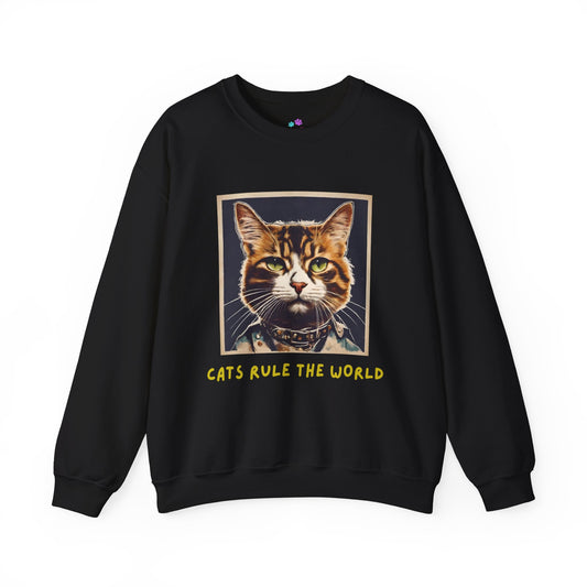 Cat Sweatshirt Cats Rule the World Unisex Longsleeve