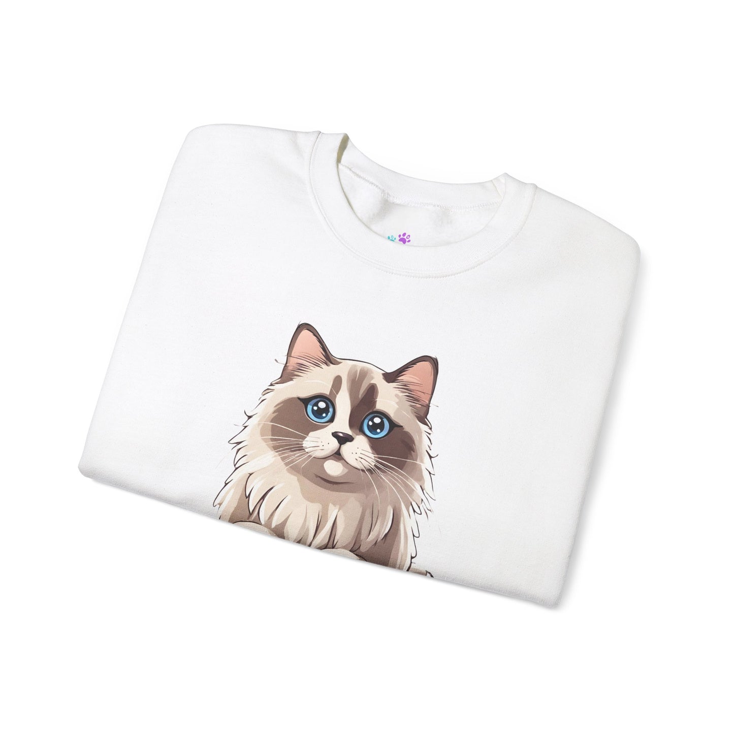 Women's Sweatshirt, Cute Ragdoll Cat Lover Unisex Heavy Blend™ Crewneck Sweatshirt