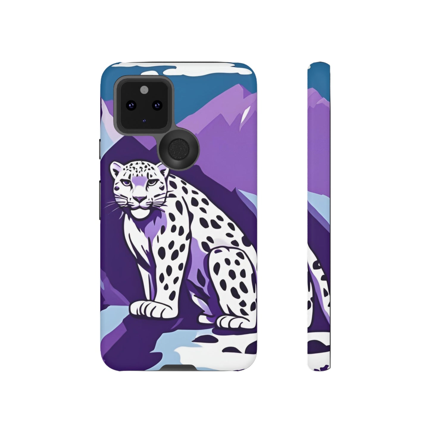 Hard Protective Phone Case,Whimsical Snow Leopard Phone Case, Cat Lover Gift, Gift for her , Gift for him,Gift for Mom, Gift for Dad