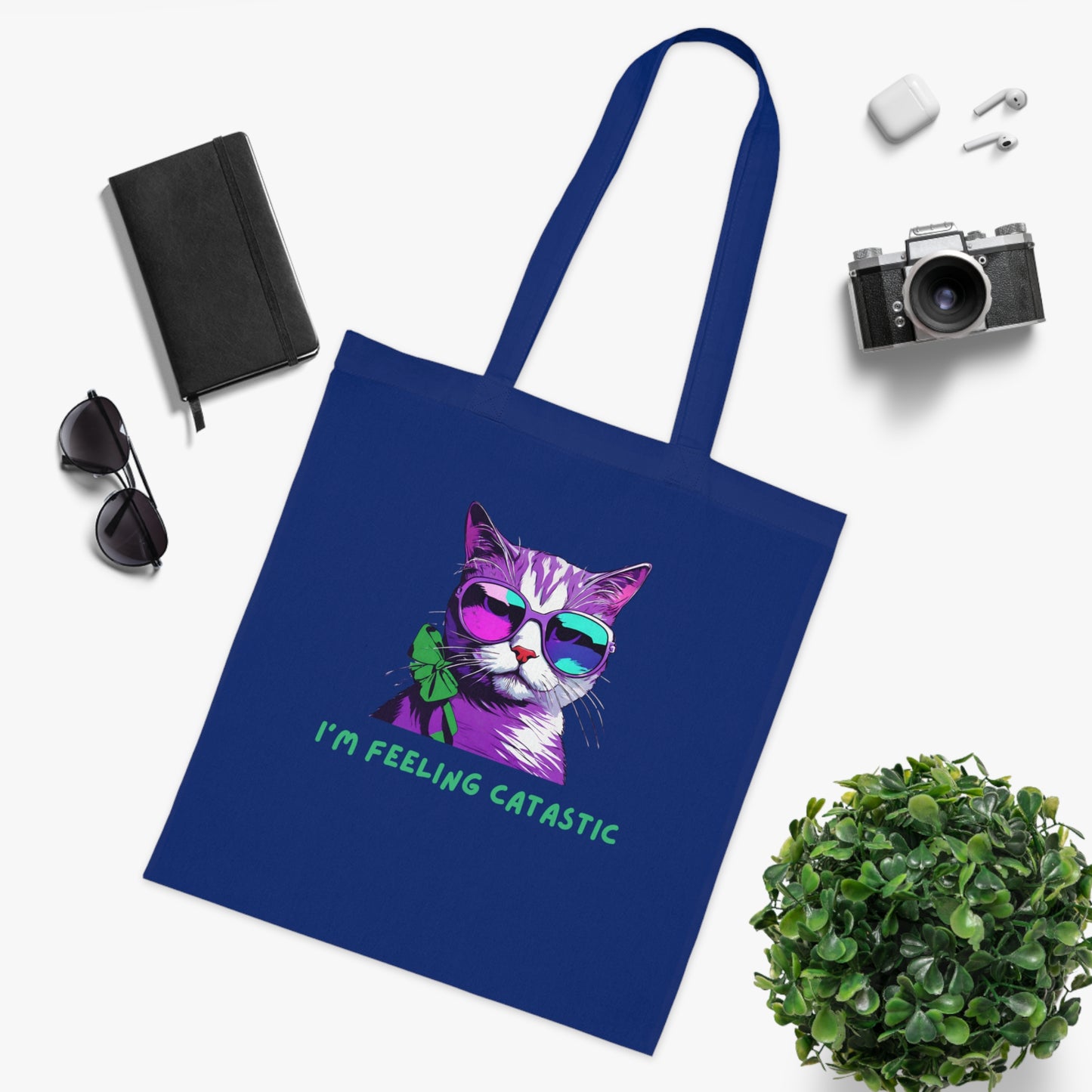 Cotton Tote Cute Sassy I'm Feeling Catastic Cotton Tote