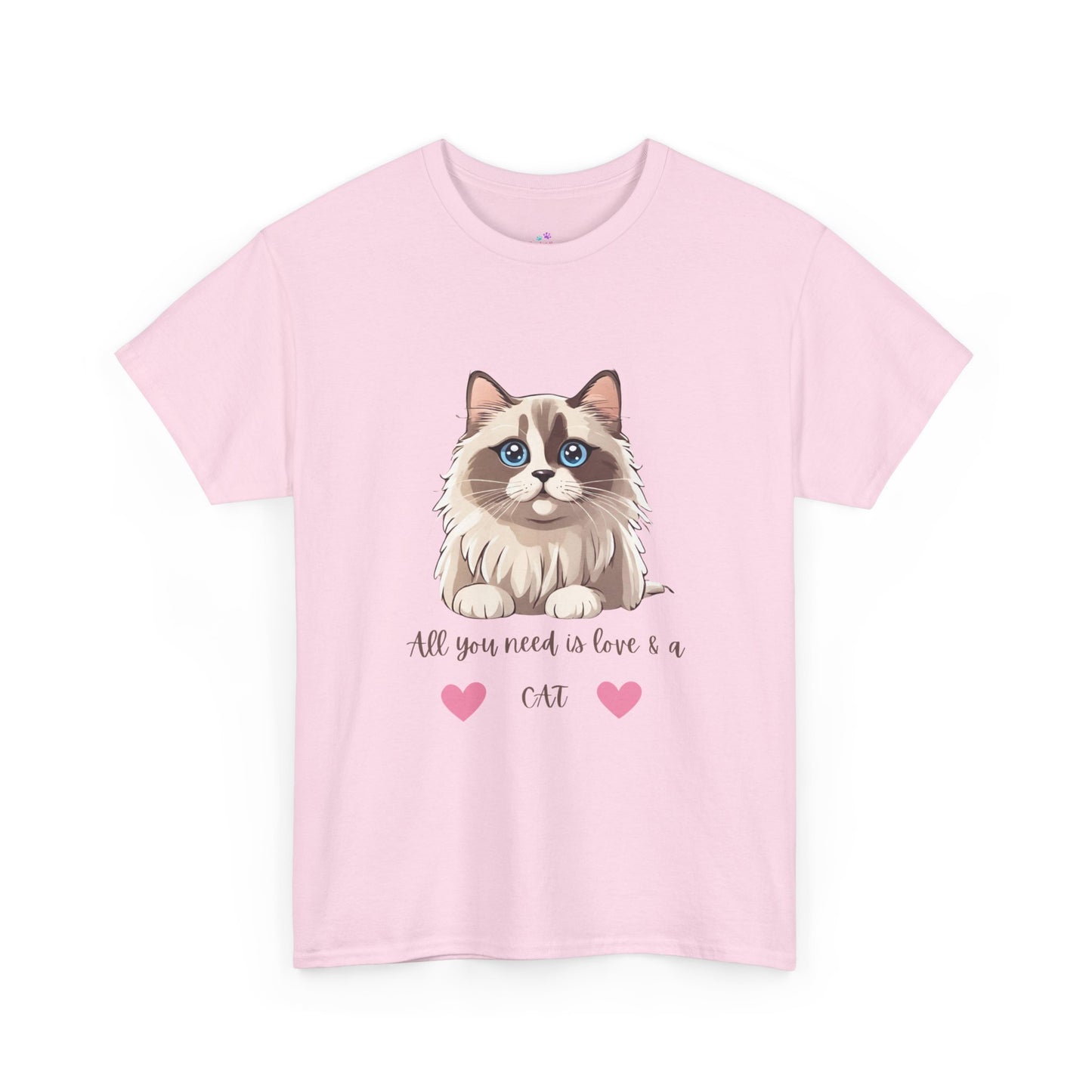 Cute  Cat T-Shirt All You Need is Love & a Cat Unisex Jersey Short Sleeve Tee