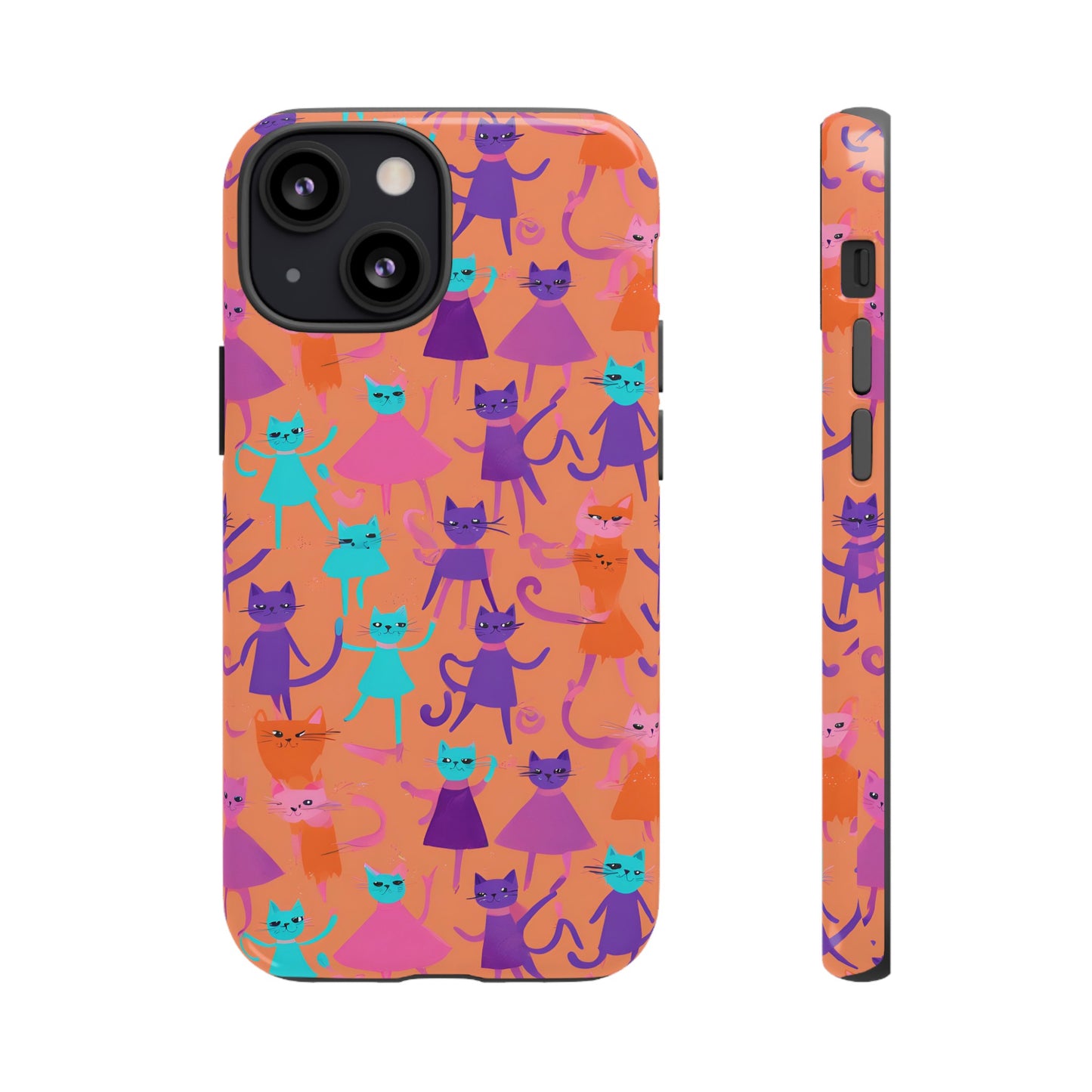 Hard Phone Case Orange Cat Multi case for iPhone, 15,14,13,12,11,X,Google Pixel, Samsung Galaxy. Gift for Her, Cat Lover Gift