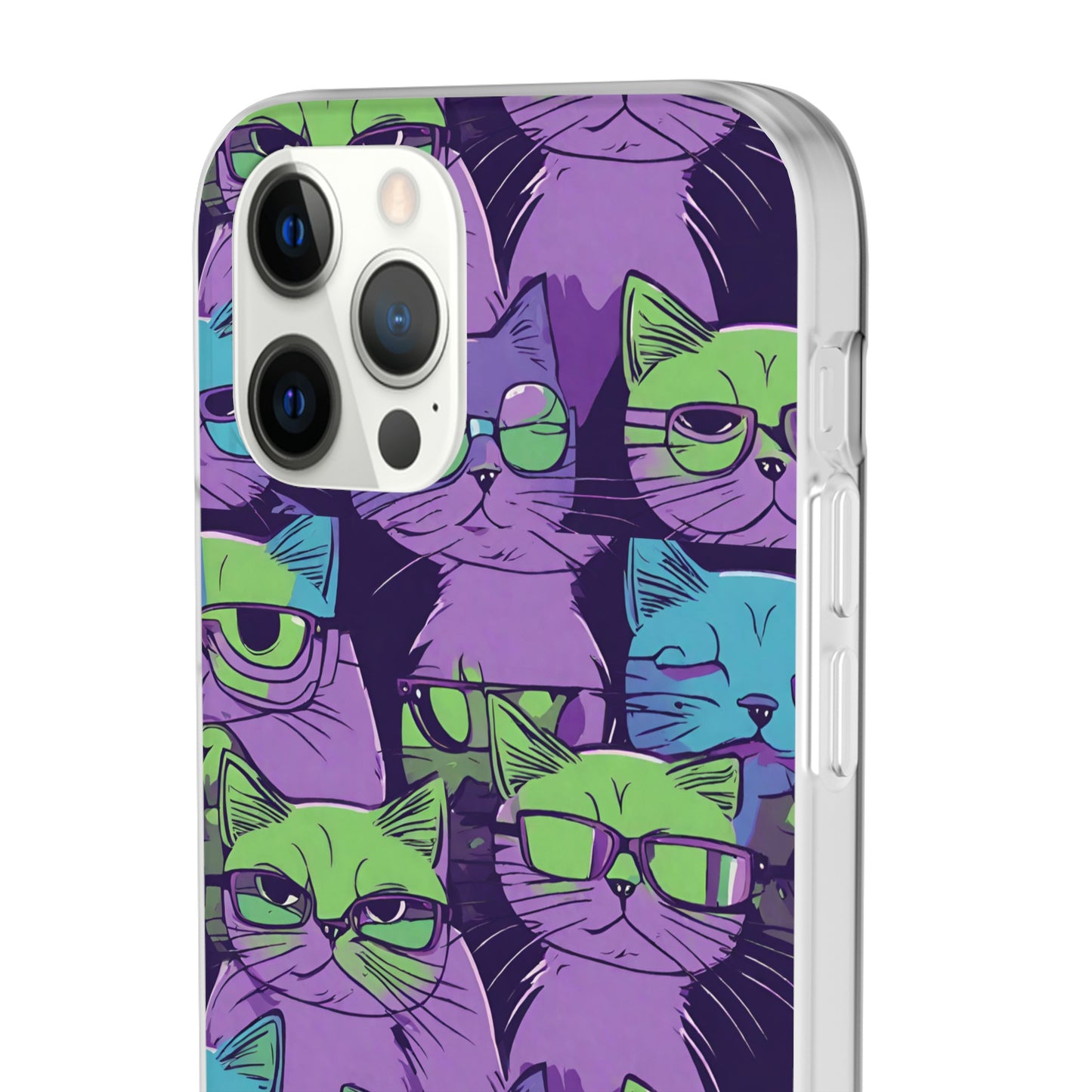 Flexi Cat Phone Case, iPhone 15 14 13 , Samsung Galaxy Pixel Protective Case,Cat Lover Gift, Cat Lover iPhone Case,