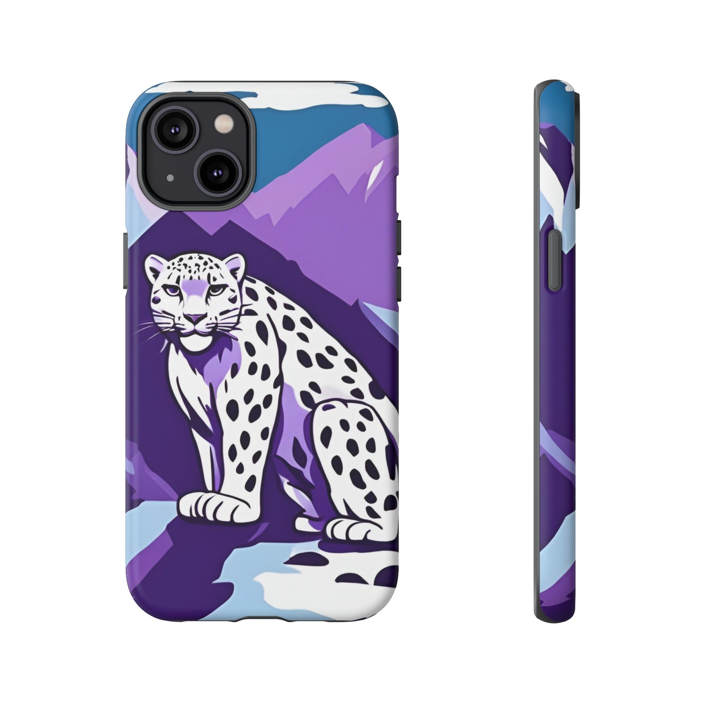 Hard Protective Phone Case,Whimsical Snow Leopard Phone Case, Cat Lover Gift, Gift for her , Gift for him,Gift for Mom, Gift for Dad