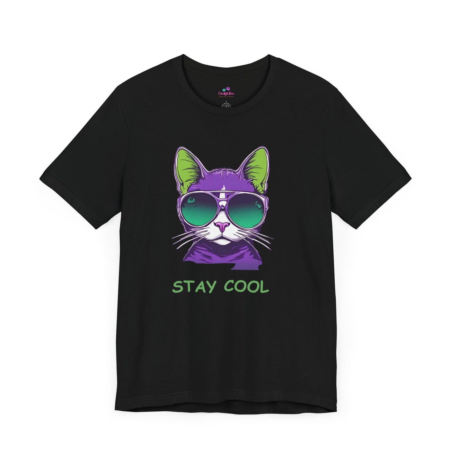 Cat T-Shirt Stay Cool Unisex Jersey Short Sleeve Cat T-Shirt